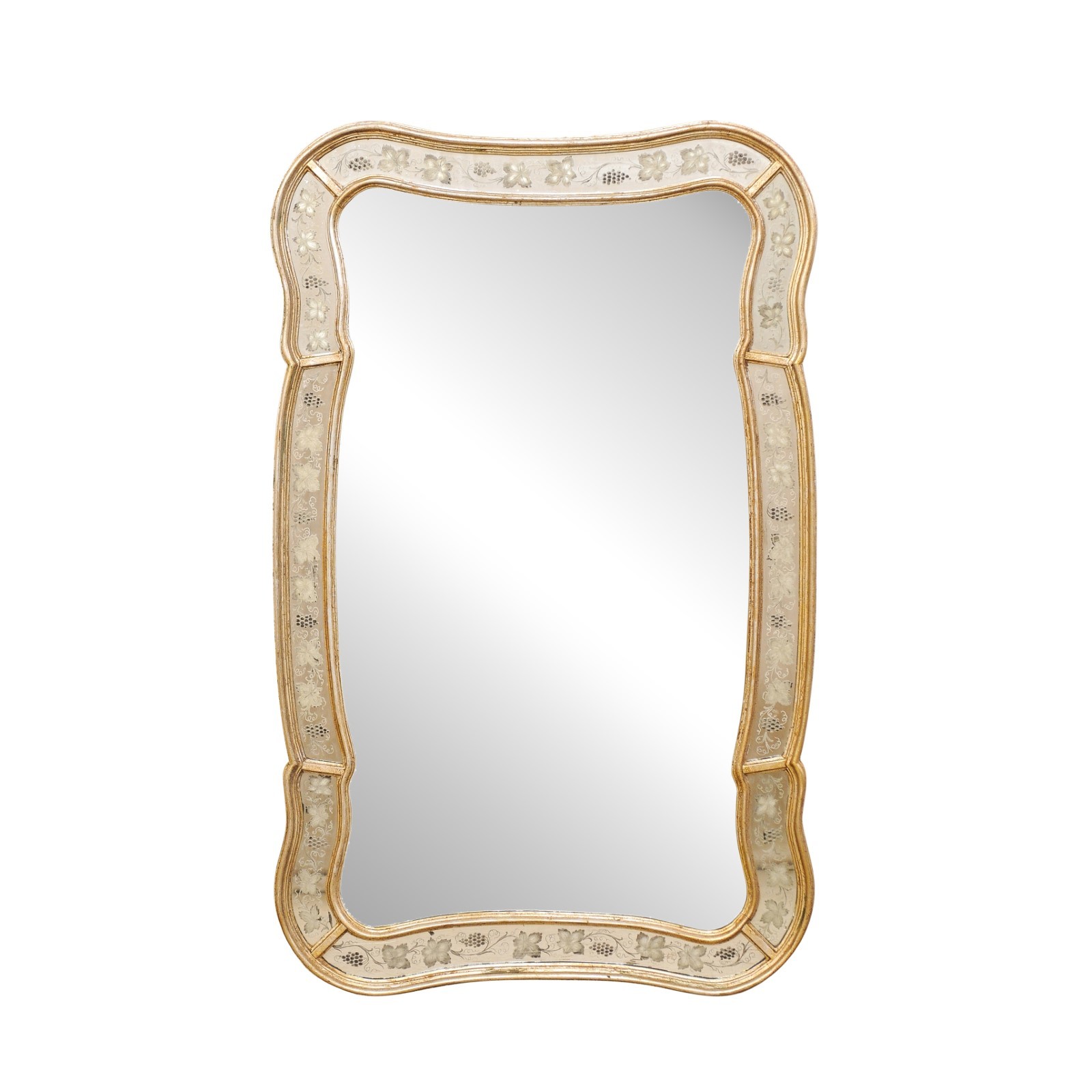 Italian Mirror with Grapevine Motif, 4 Ft 