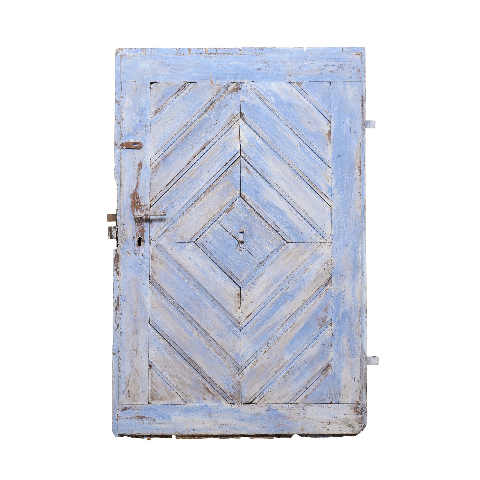 Spanish Antique Diamond Pattern Blue Door