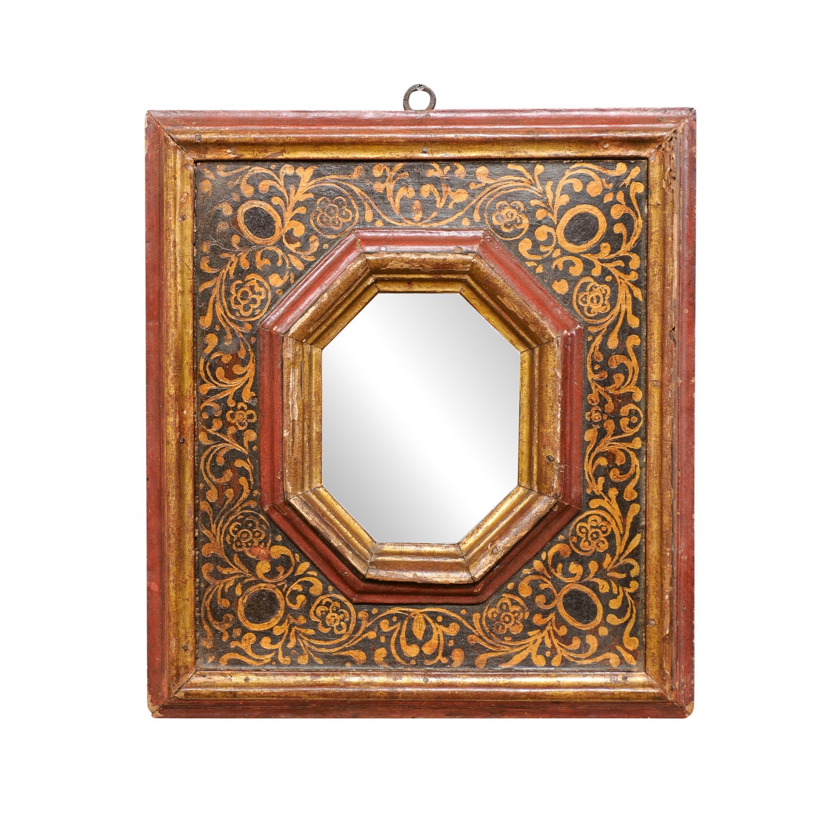 18th C. Hand-Painted Accent Mirror, Spain
