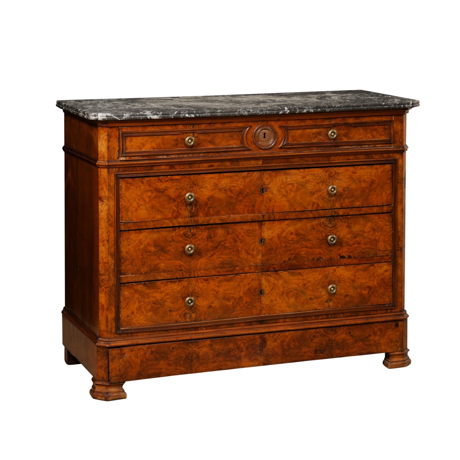 French 19th C. Chest w/Original Marble Top