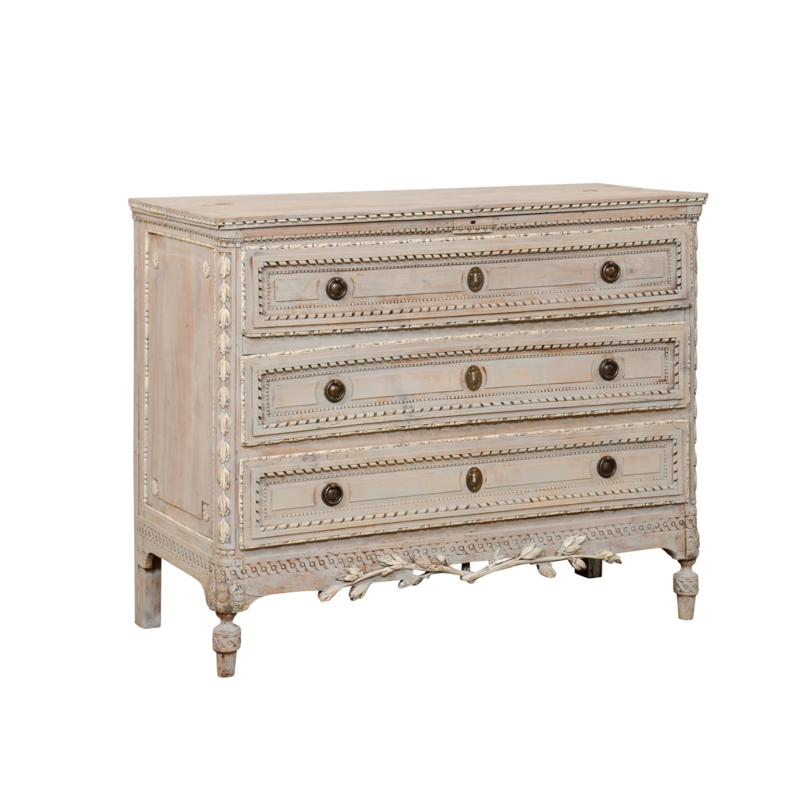 French Chest w/Fabulous Trim, Early 19th C.