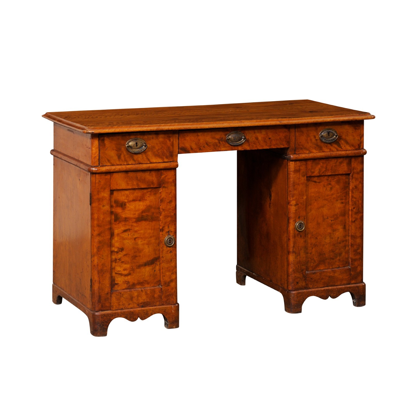 Swedish 48" Pedestal Desk, Early 19th C.