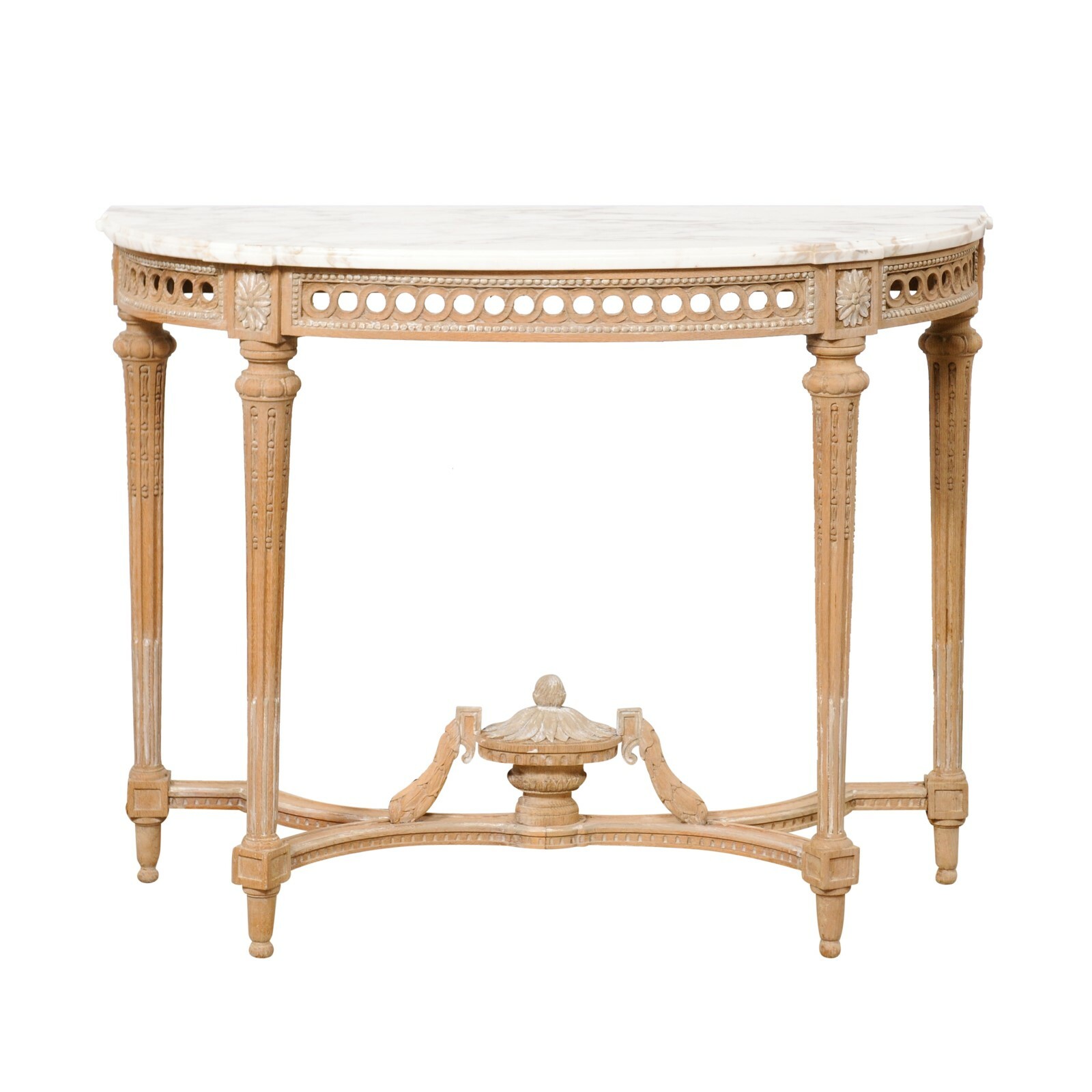 French Neoclassic Style Marble-Top Console