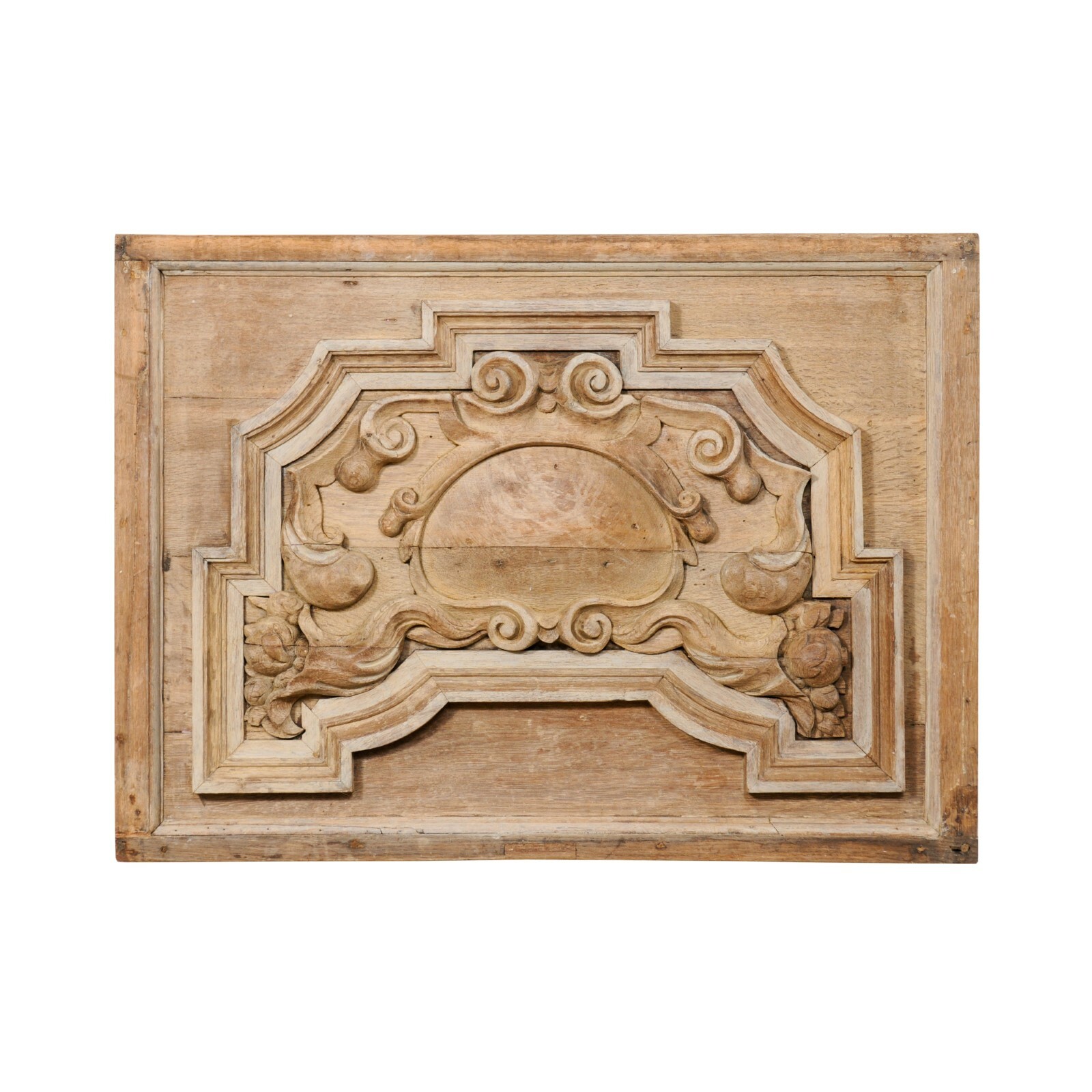 Italian Wall Plaque Wood Carved, 19th C. 