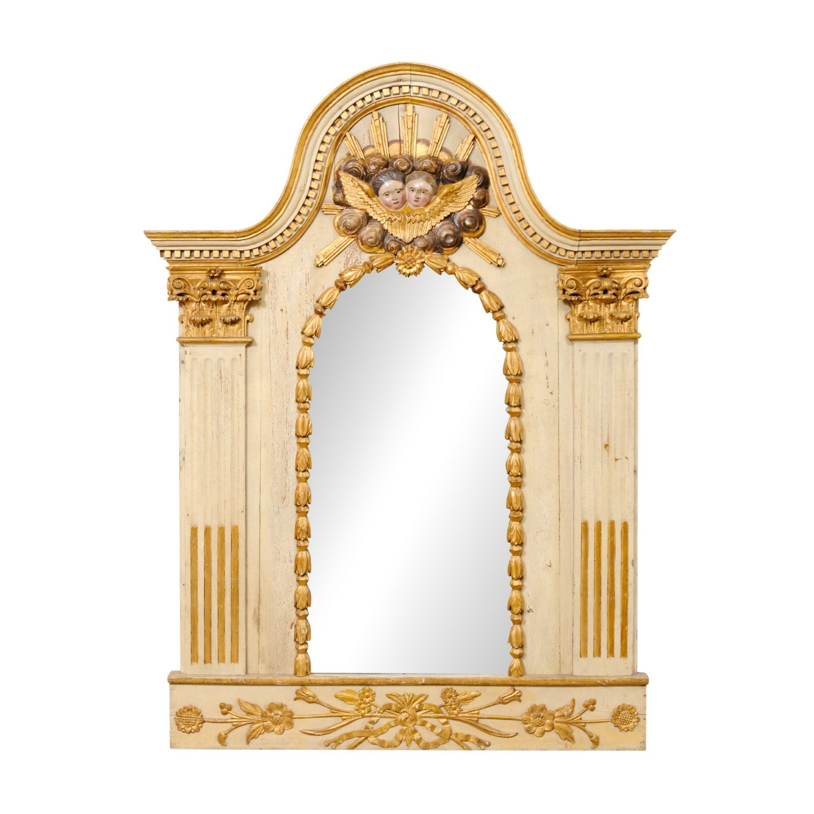 Exquisite French 6+ Ft Tall Antique Mirror