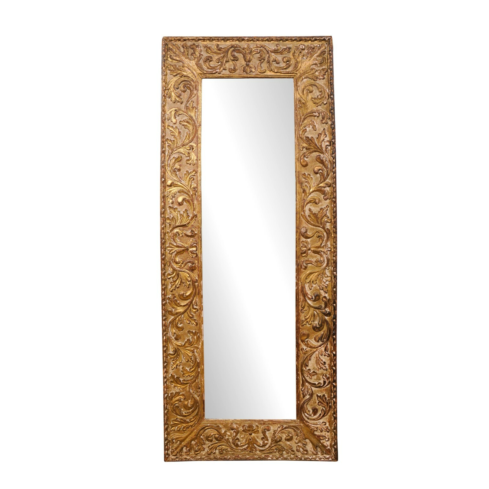 Period Baroque 7.5 Ft Carved Mirror, Italy