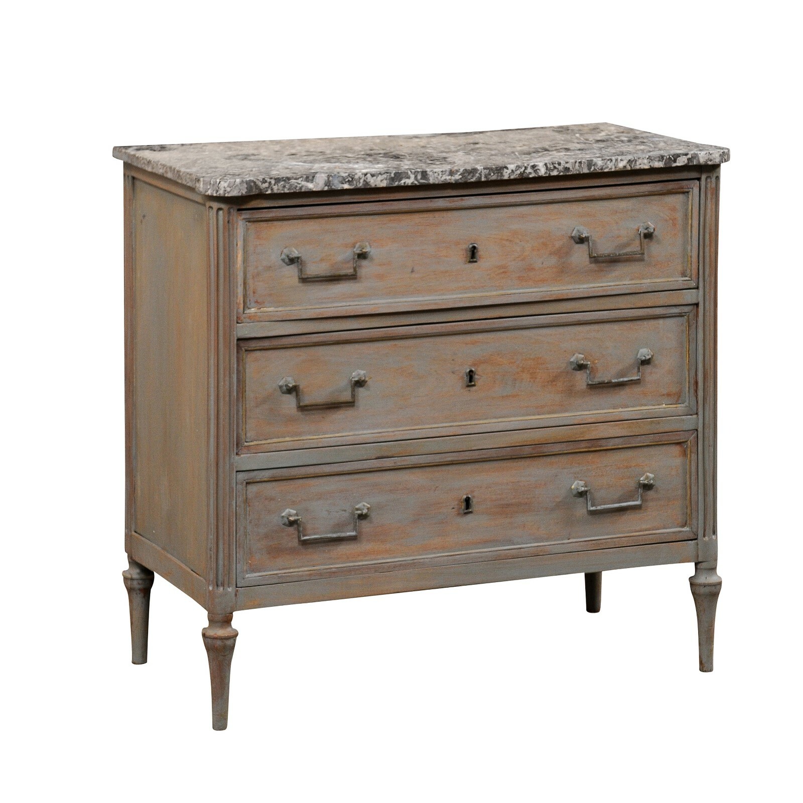 French Neoclassic Period Marble Top Commode