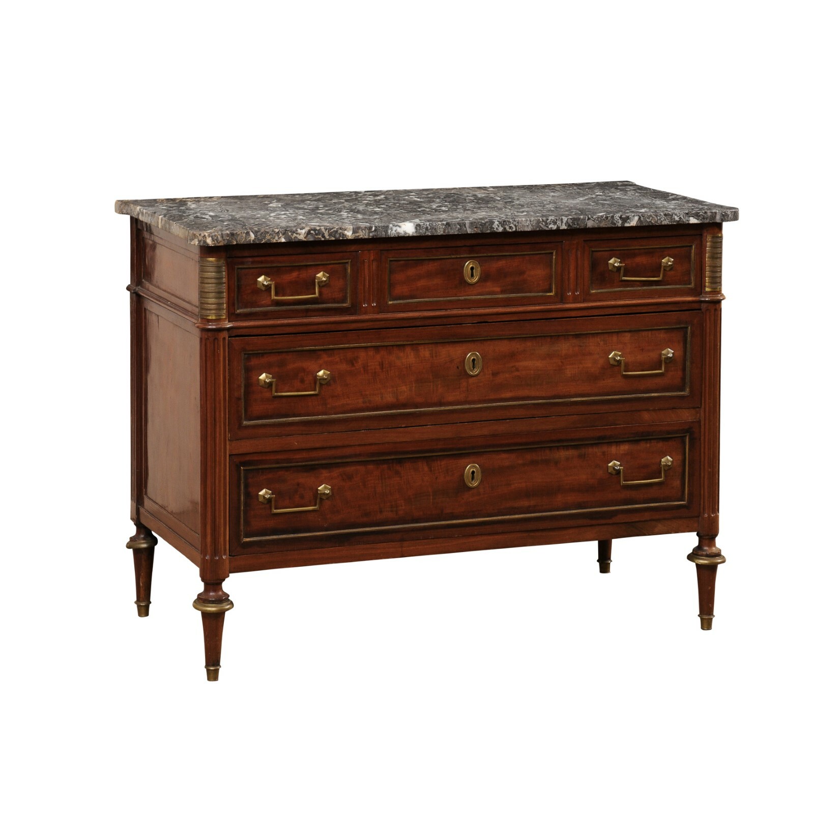 French Period Neoclassic Marble-Top Commode