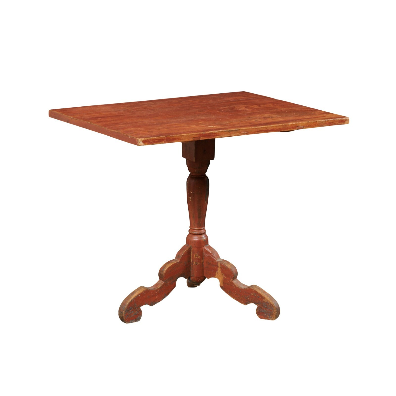 18th C. Swedish Small Tilt-Top Wood Table 