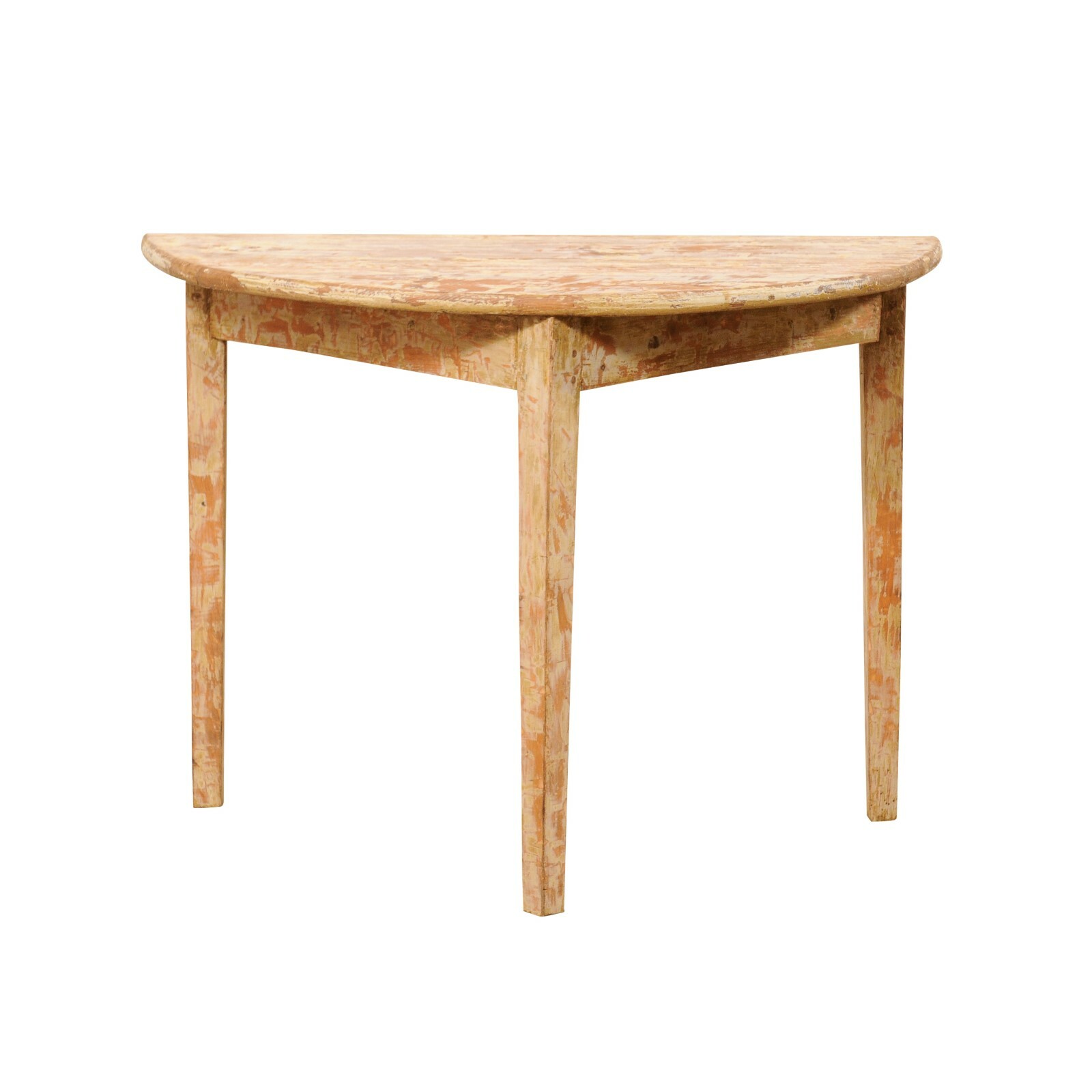 Swedish Wooden Demi-Lune Table, 19th C.