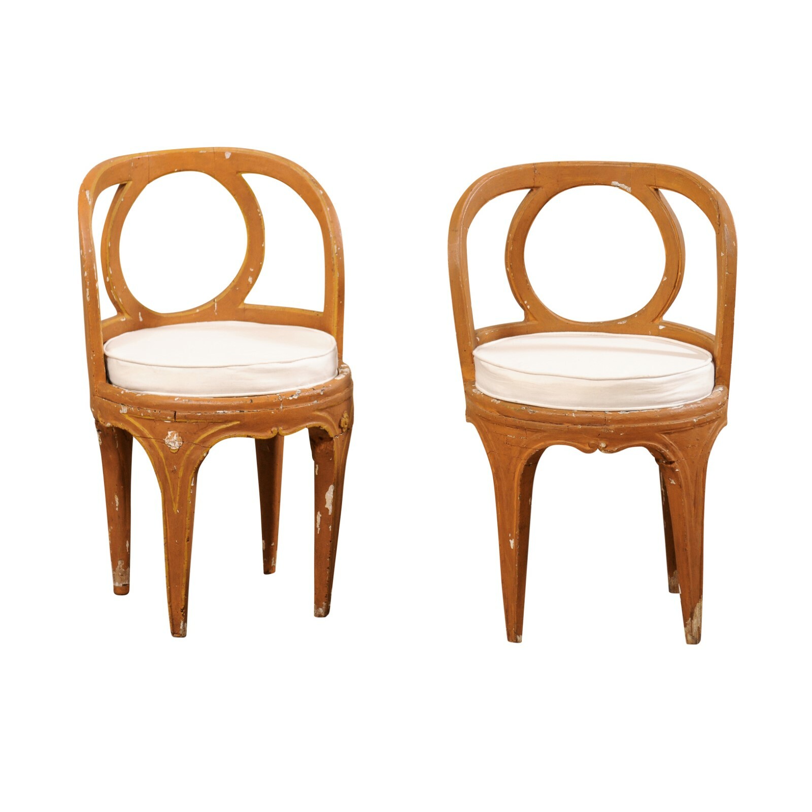 18th C. Pair of Italian Venetian Chairs