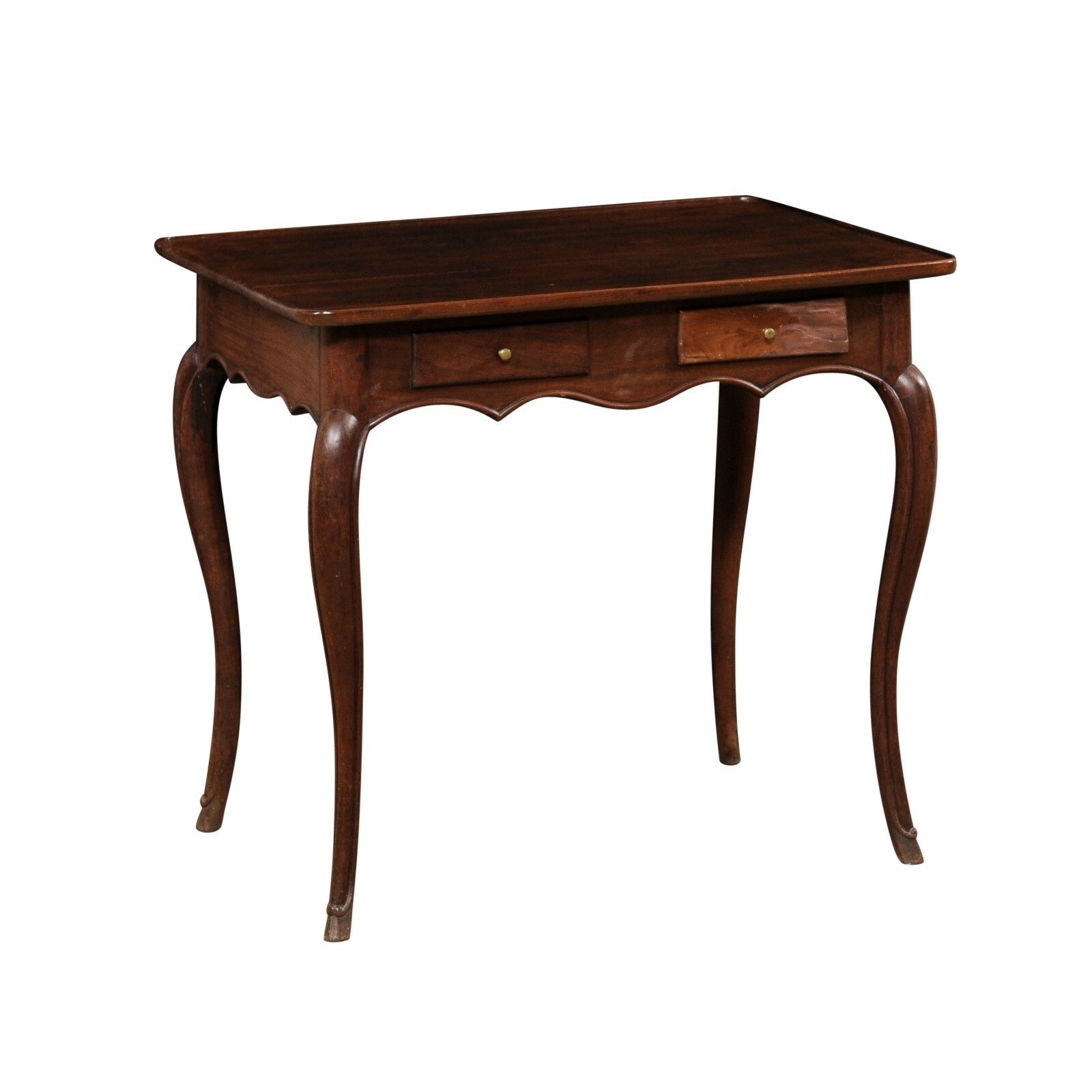 French 18th C. Carved-Wood Occasional Table