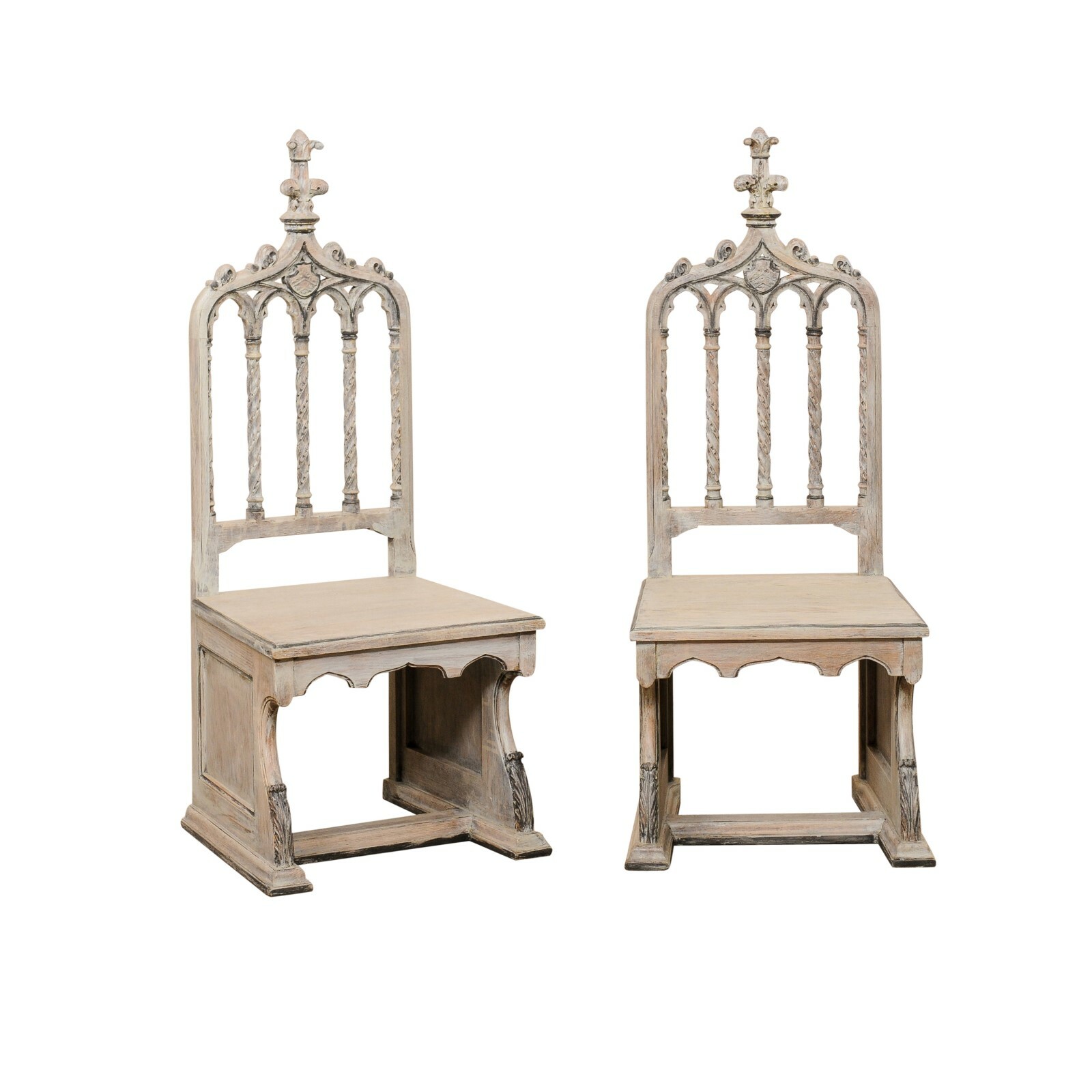 English Gothic Revival Style Side Chairs