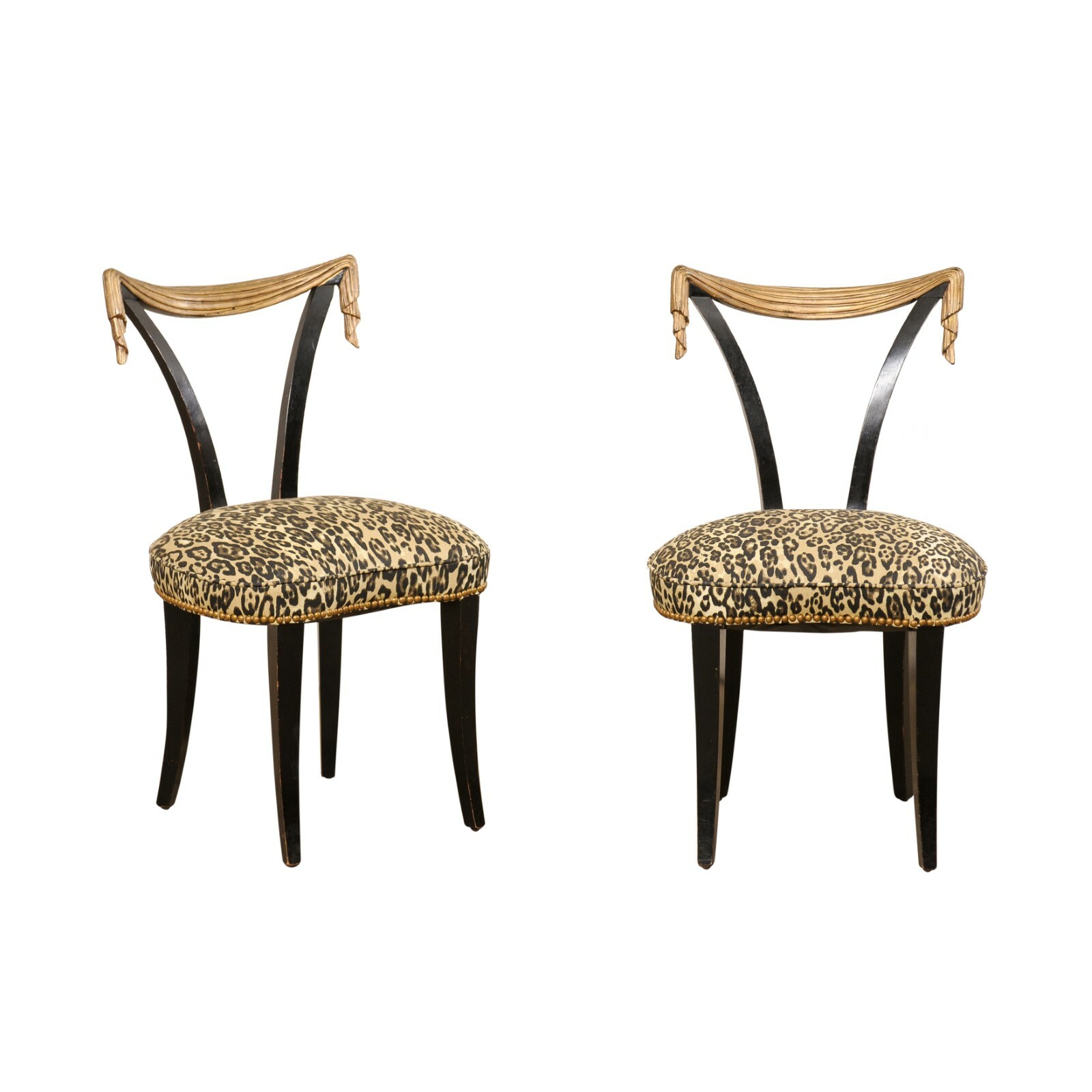 Flirty Pair Hollywood Recency Style Chairs