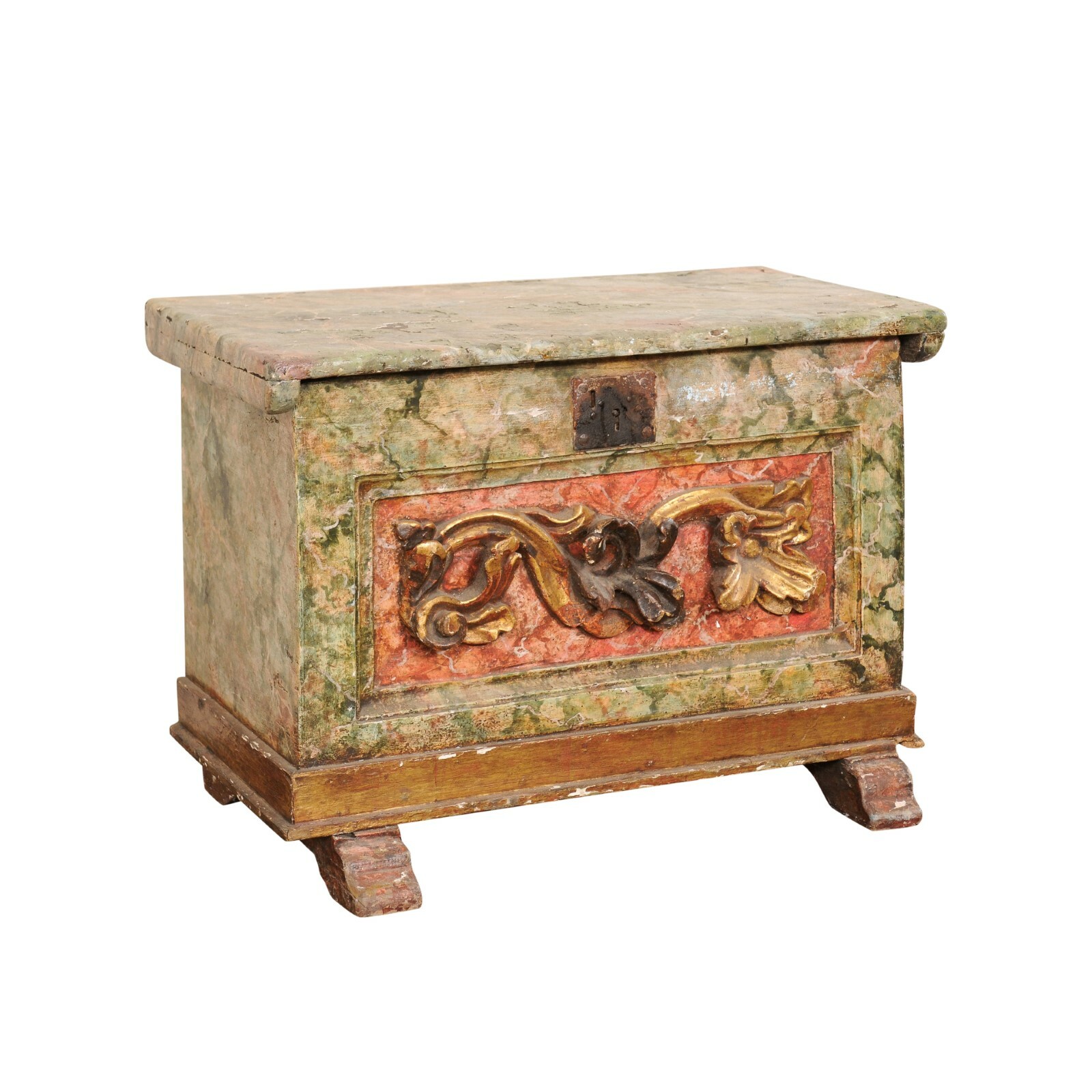 18th C. Venetian Wood Box w/Original Finish