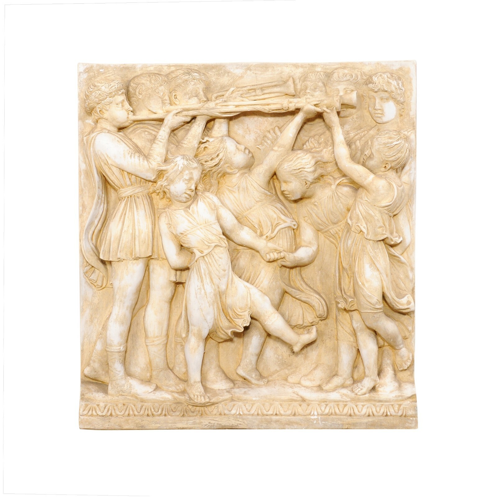 Italian Plaster Relief, Roman Figure Motif