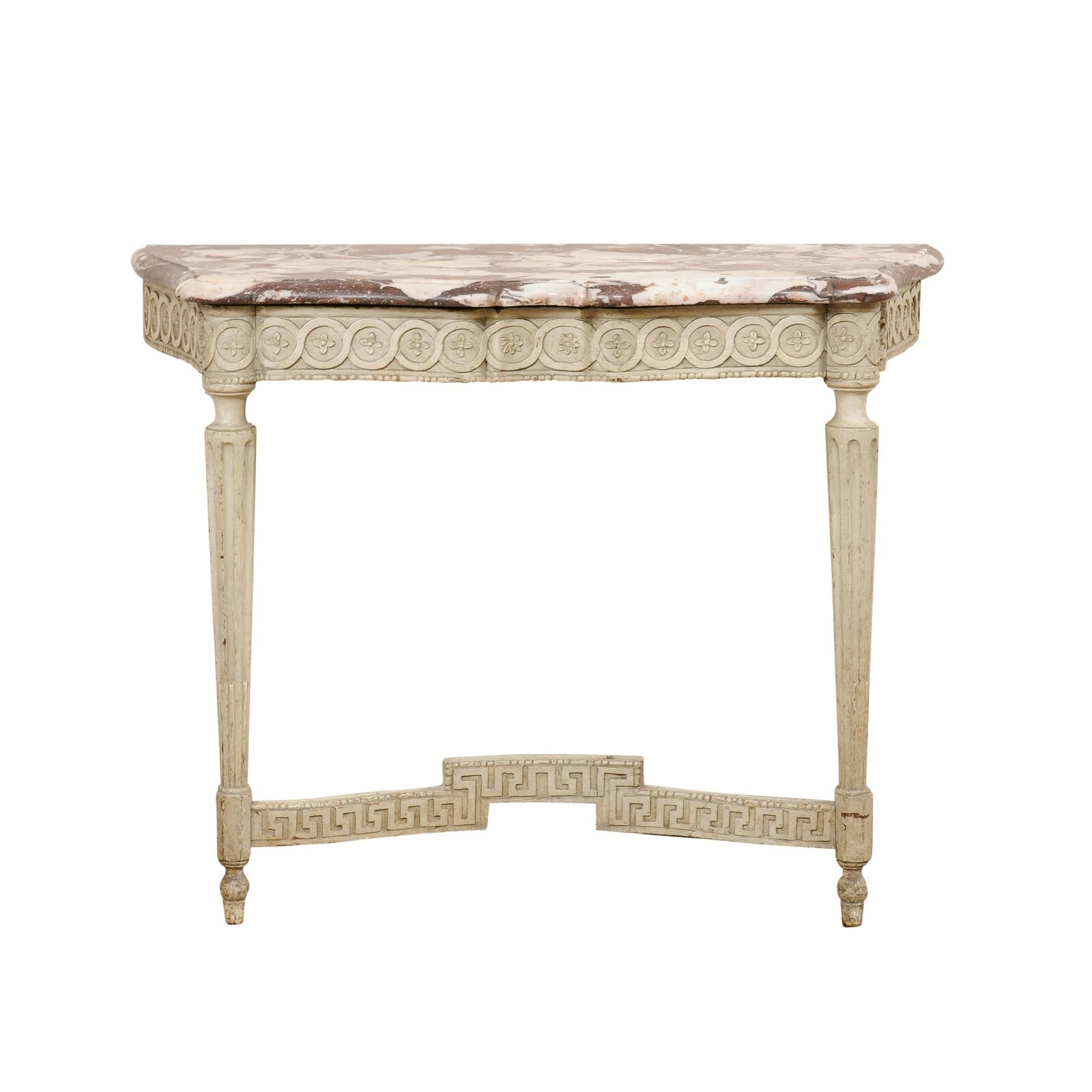 Elegant French Marble Top Console, 18th C.