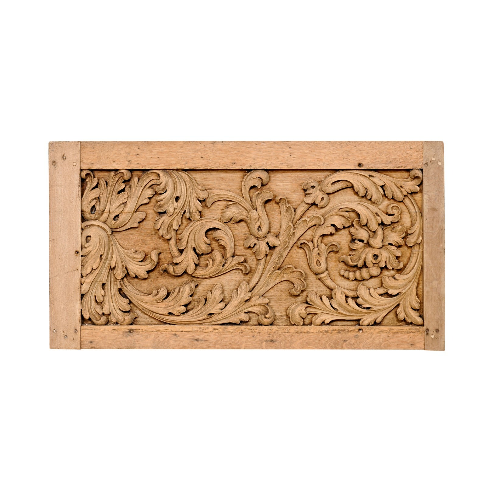 French 19th C. Acanthus-Carved Wall Plaque