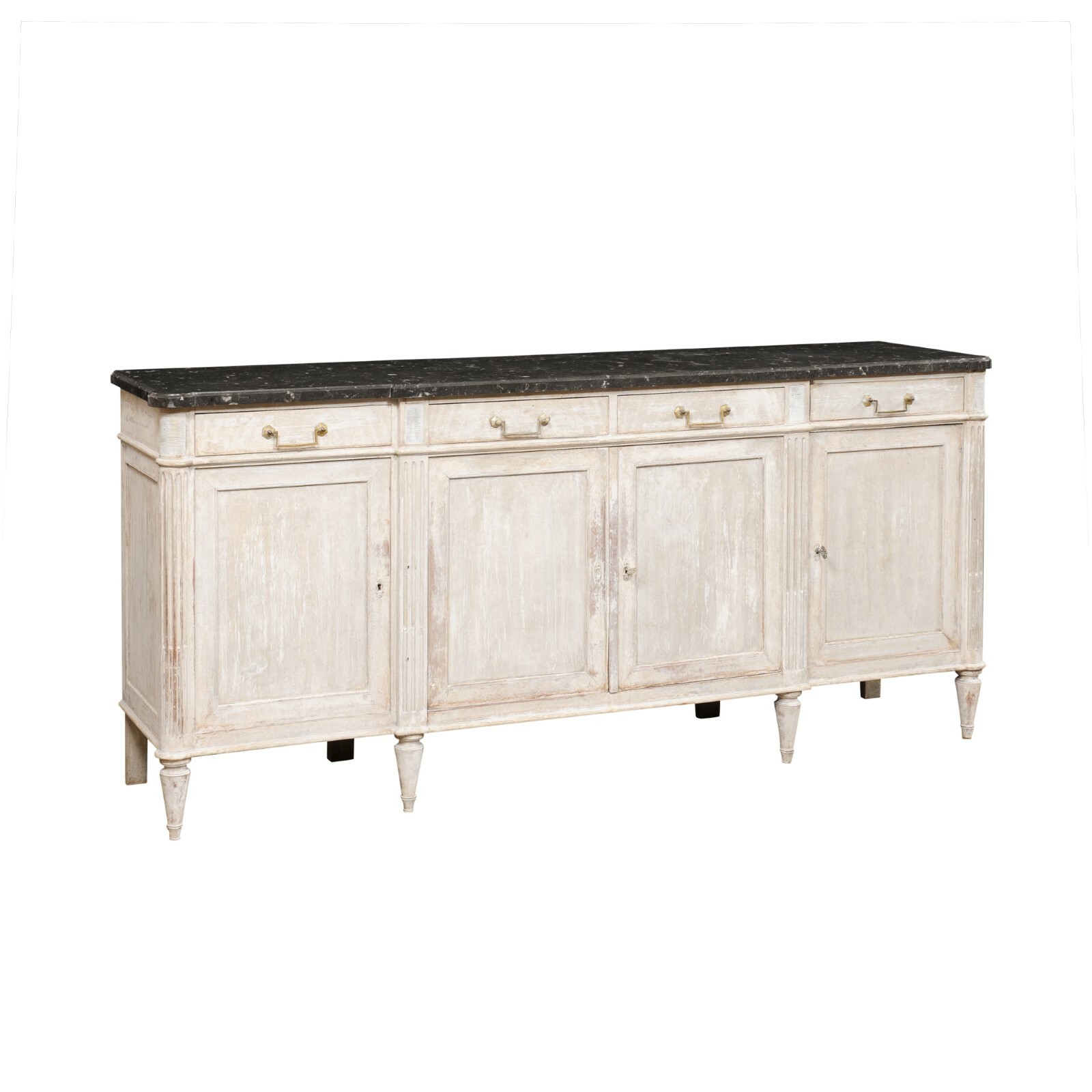 French Enfilade w/Fossilized Marble Top