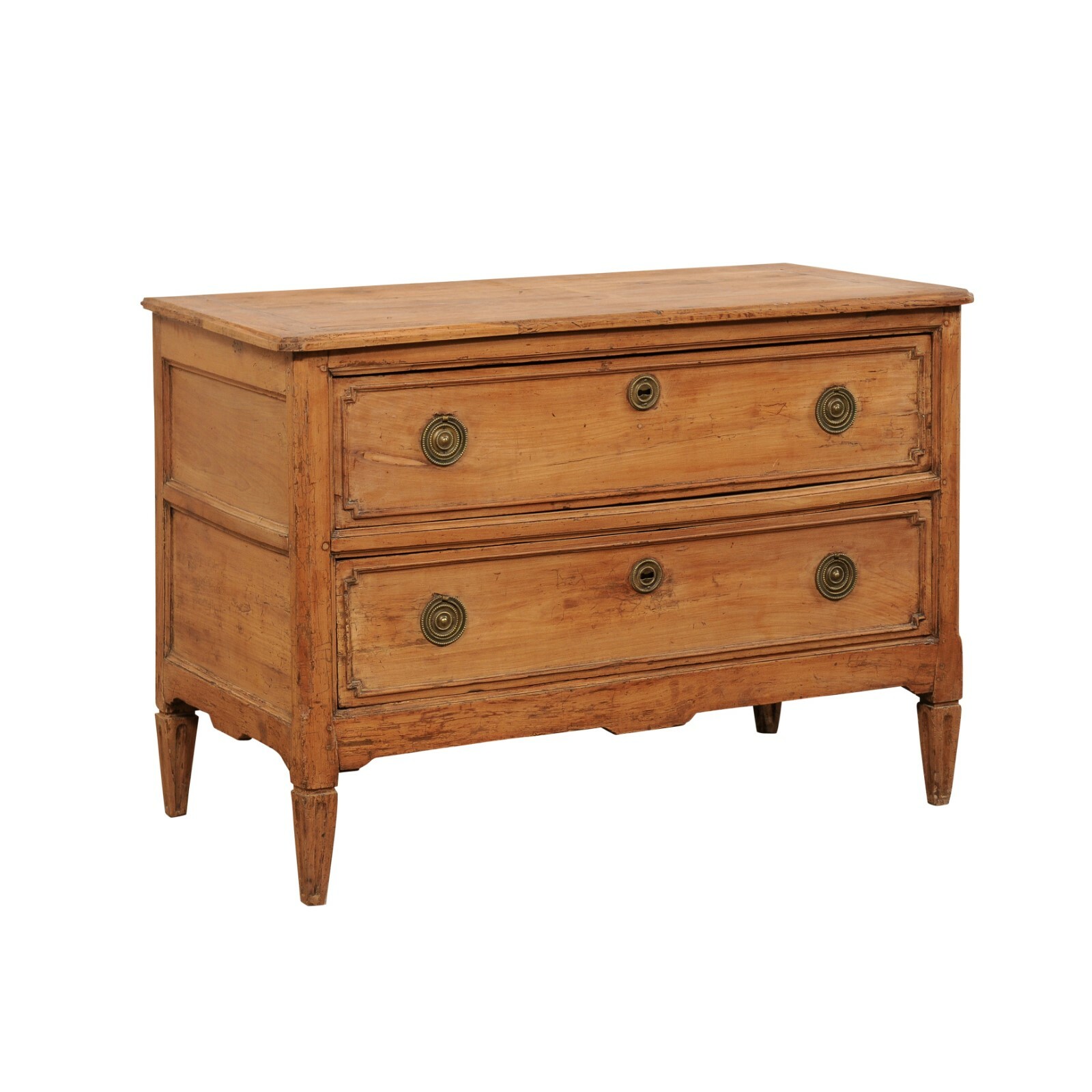 18th C. French Raised Two-Drawer Commode