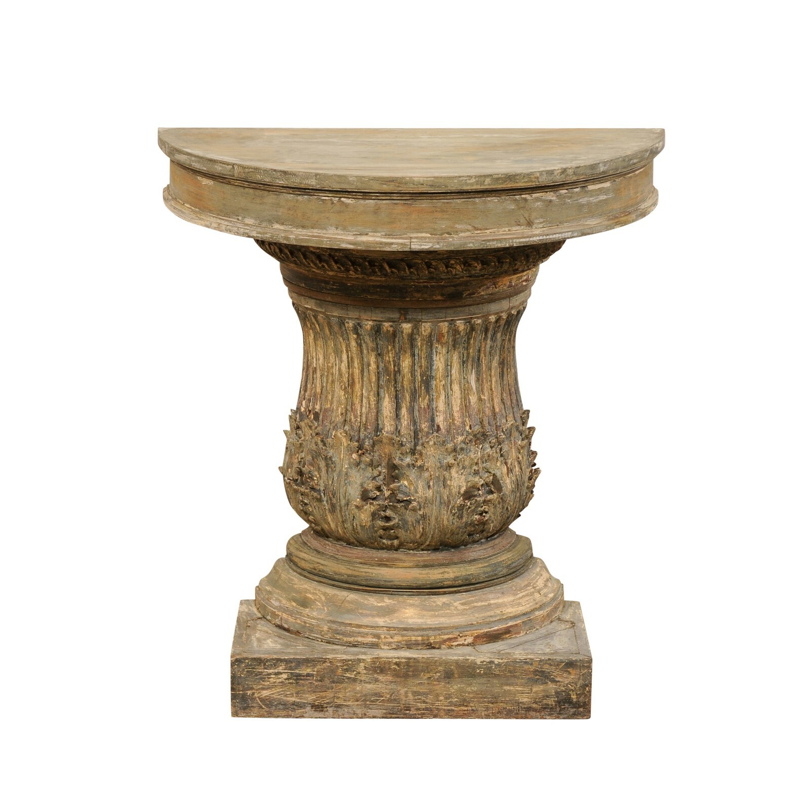 Italian Painted Column-Style Wall Console