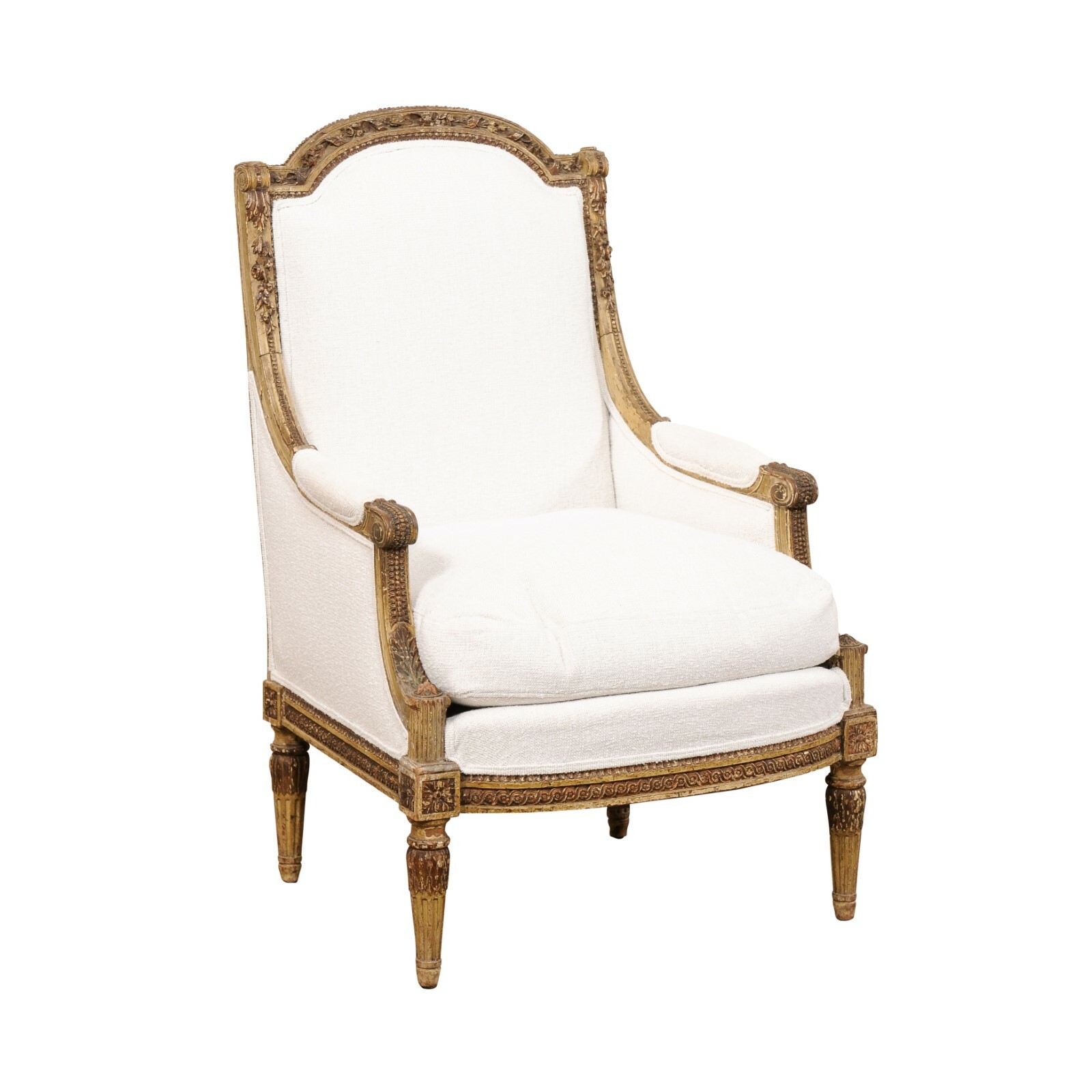French 19th c Bergère Louis XVI Style Chair