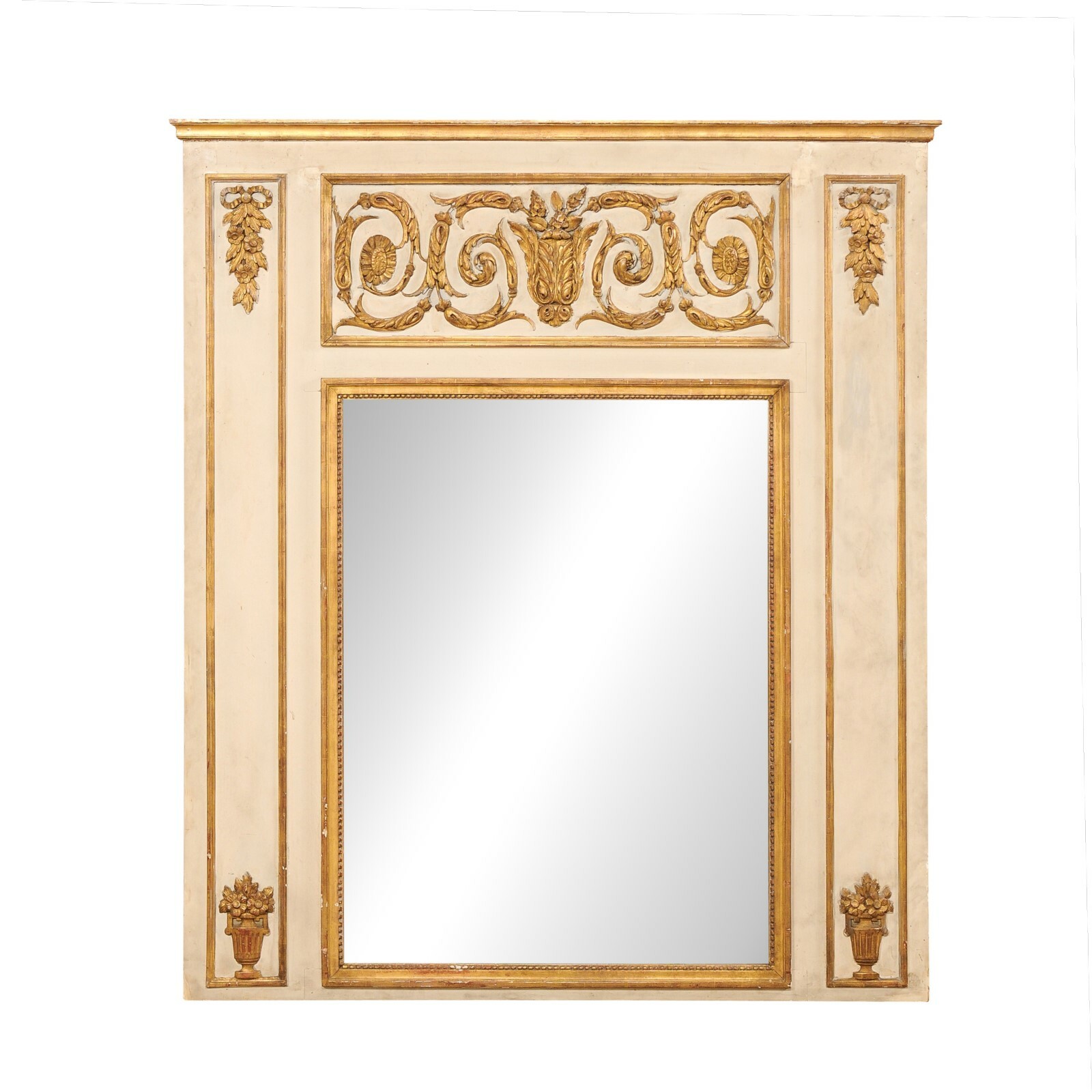 French Neoclassical Large Overmantel Mirror