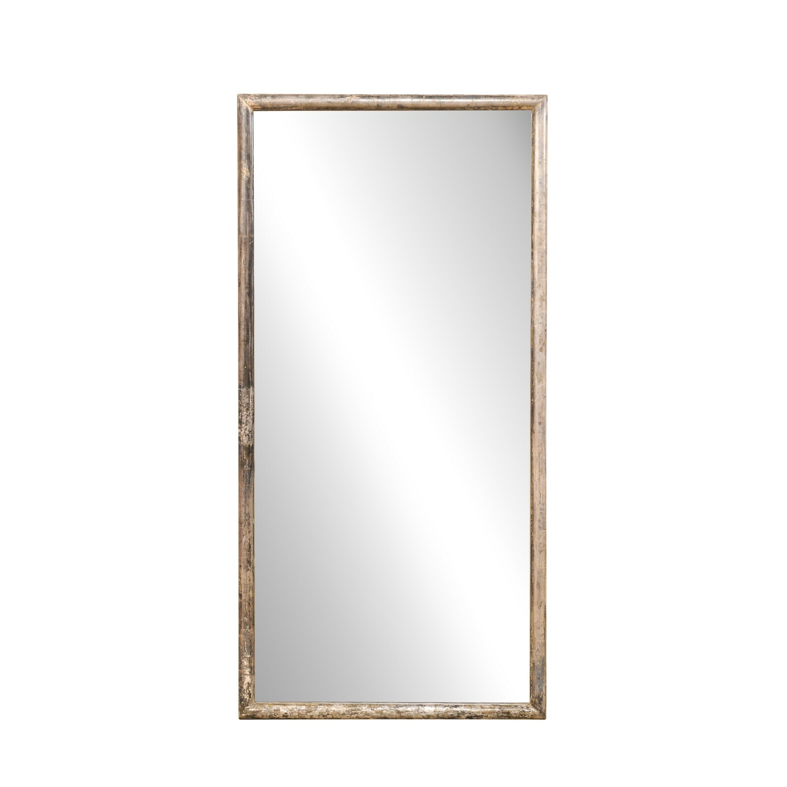 French 5 Ft Mirror w/Silver Finish, 19th C.