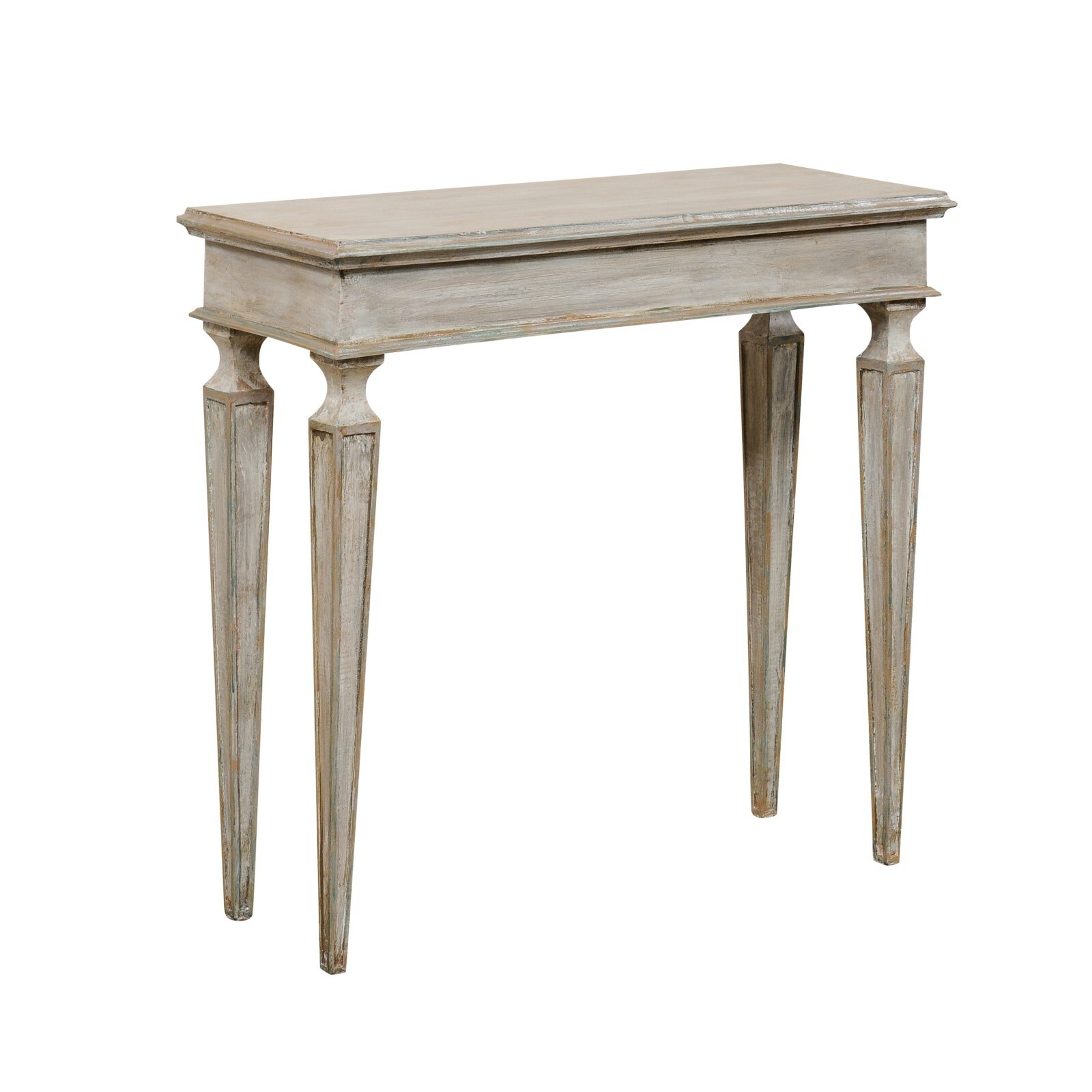 Italian Painted Wood Console Table, 3 Ft W