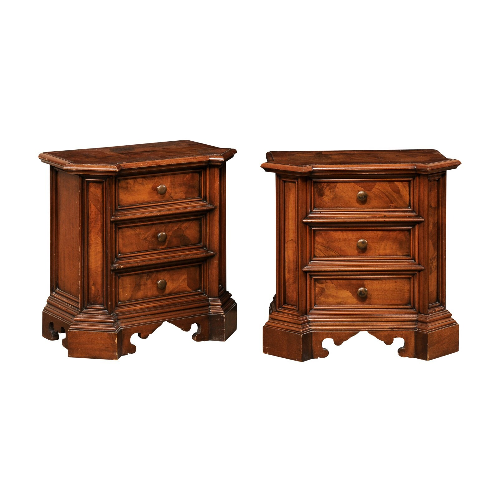 Pair Petite Italian-Style Side Chests