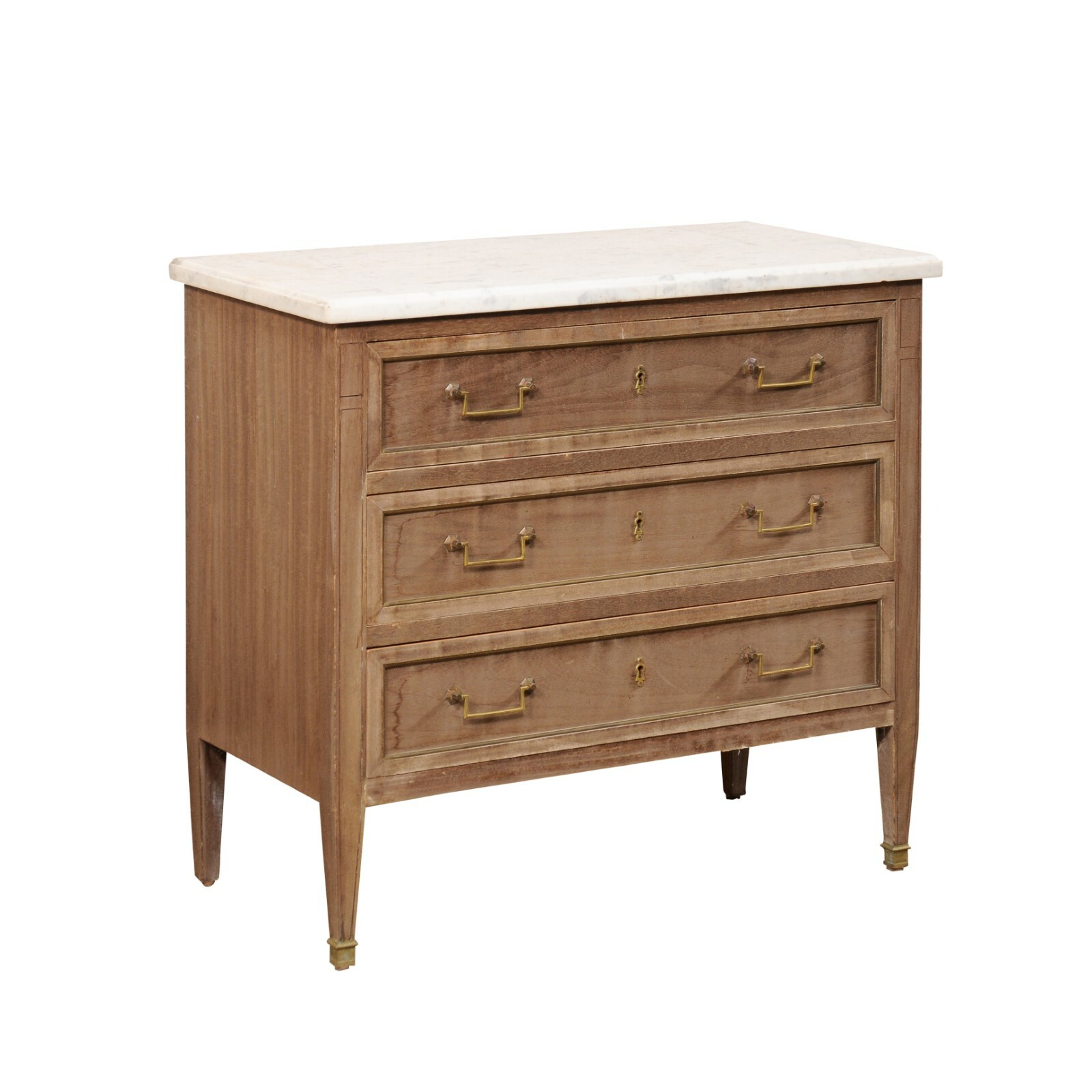 French Neoclassic Style Chest w/Marble Top