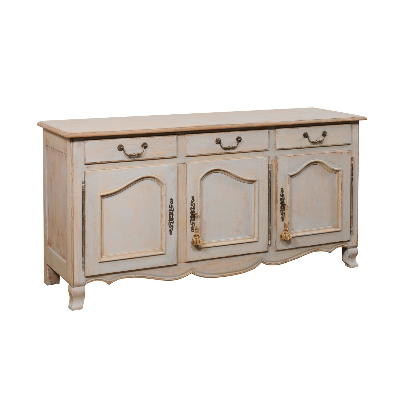 Italian Carved & Painted 6' Long Sideboard
