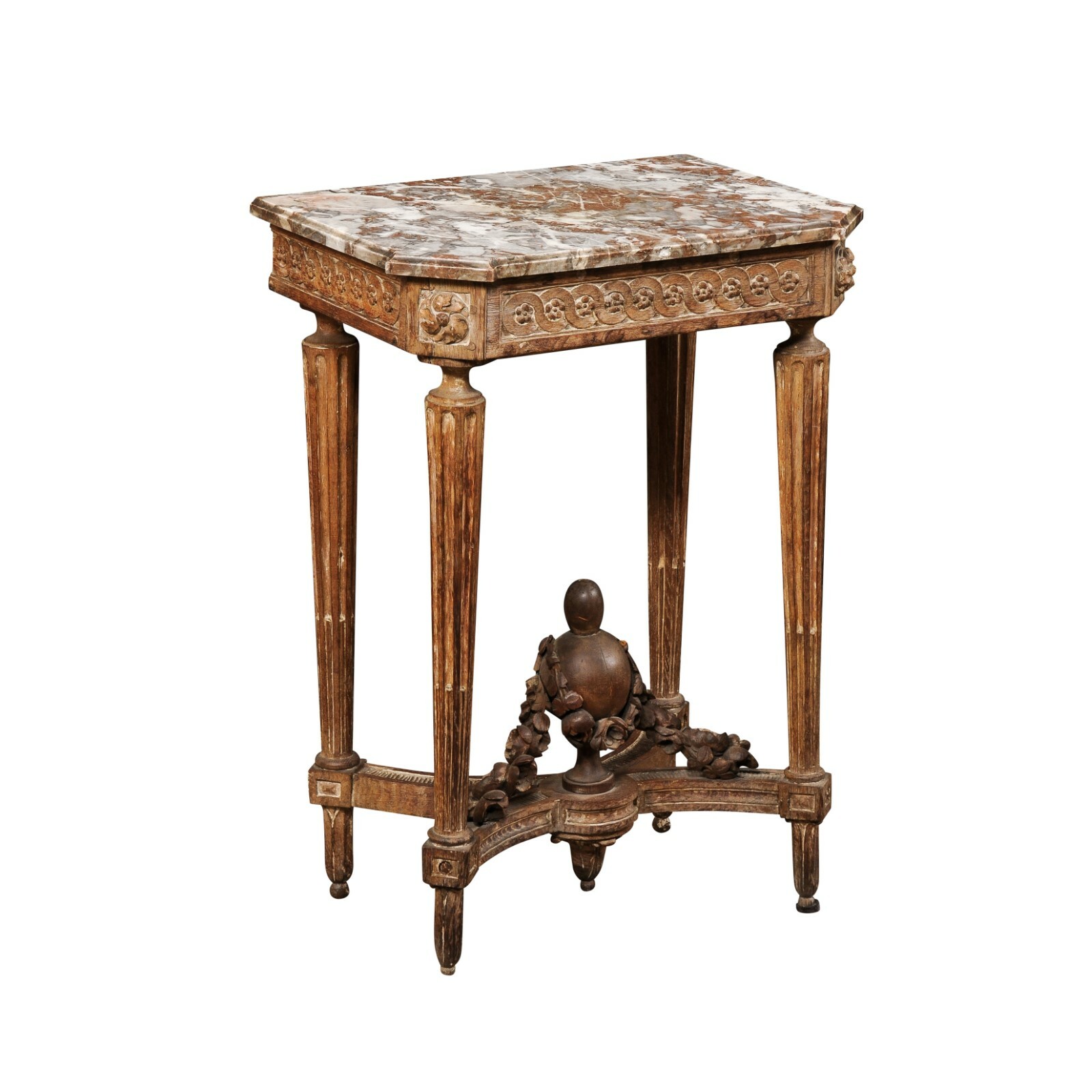 Late 18th c. French Marble Top Side Table