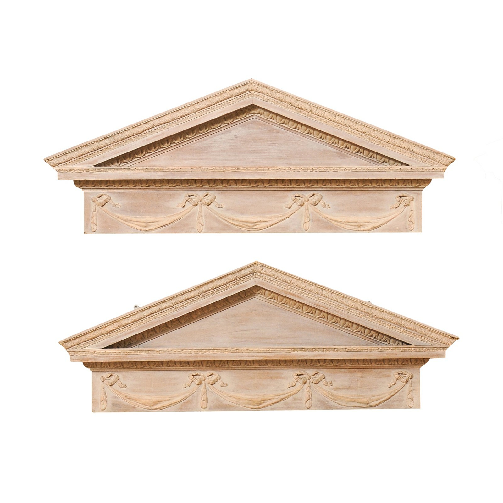 Pair Neoclassic Style Hanging Pediments