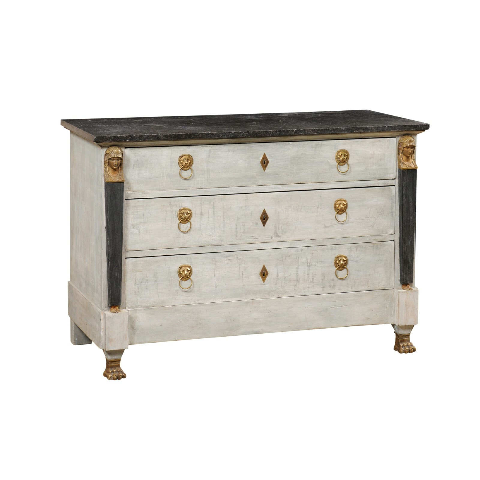 19th C. French Neoclassic Chest w/Paw Feet