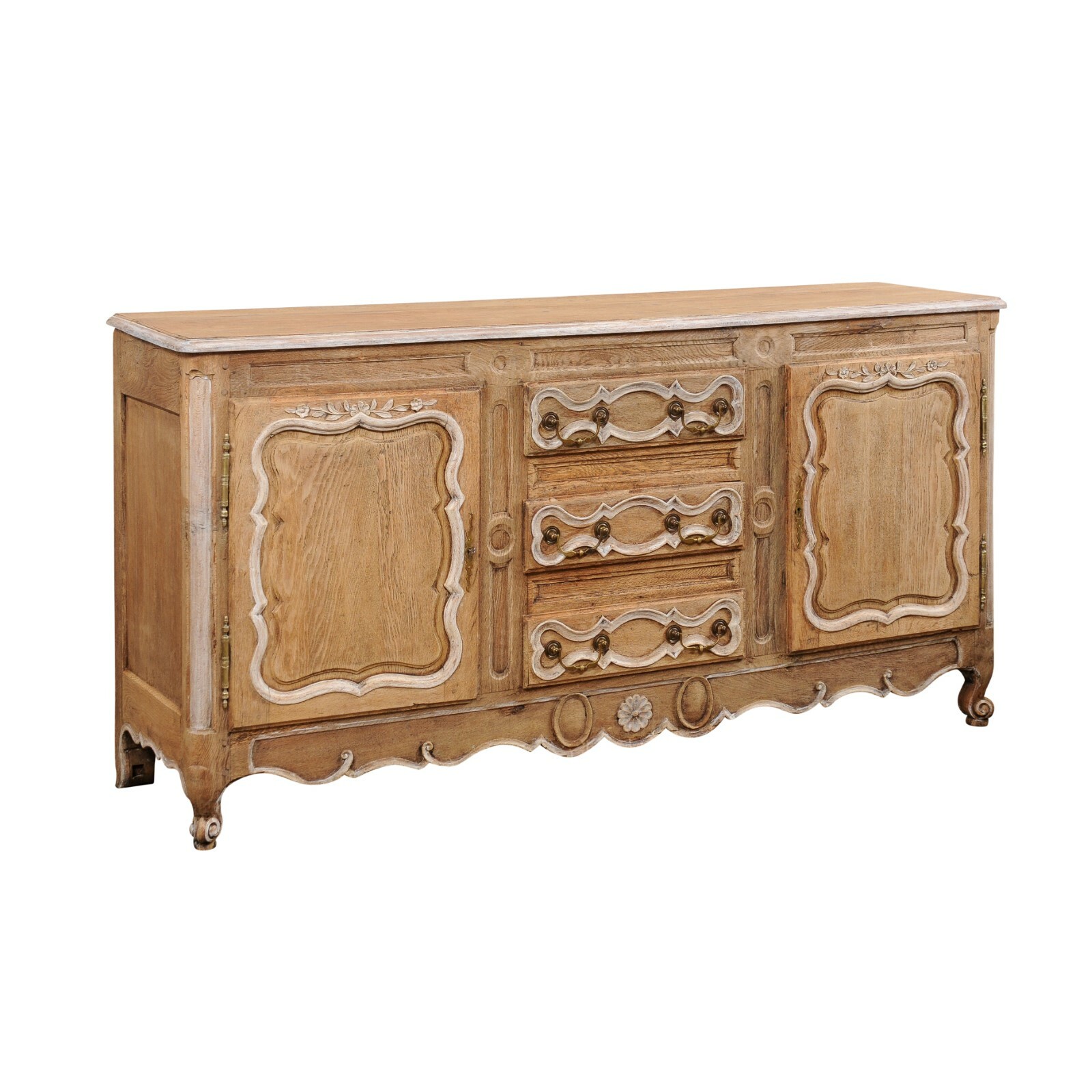 Early 19th C. French Buffet, Bleached Oak