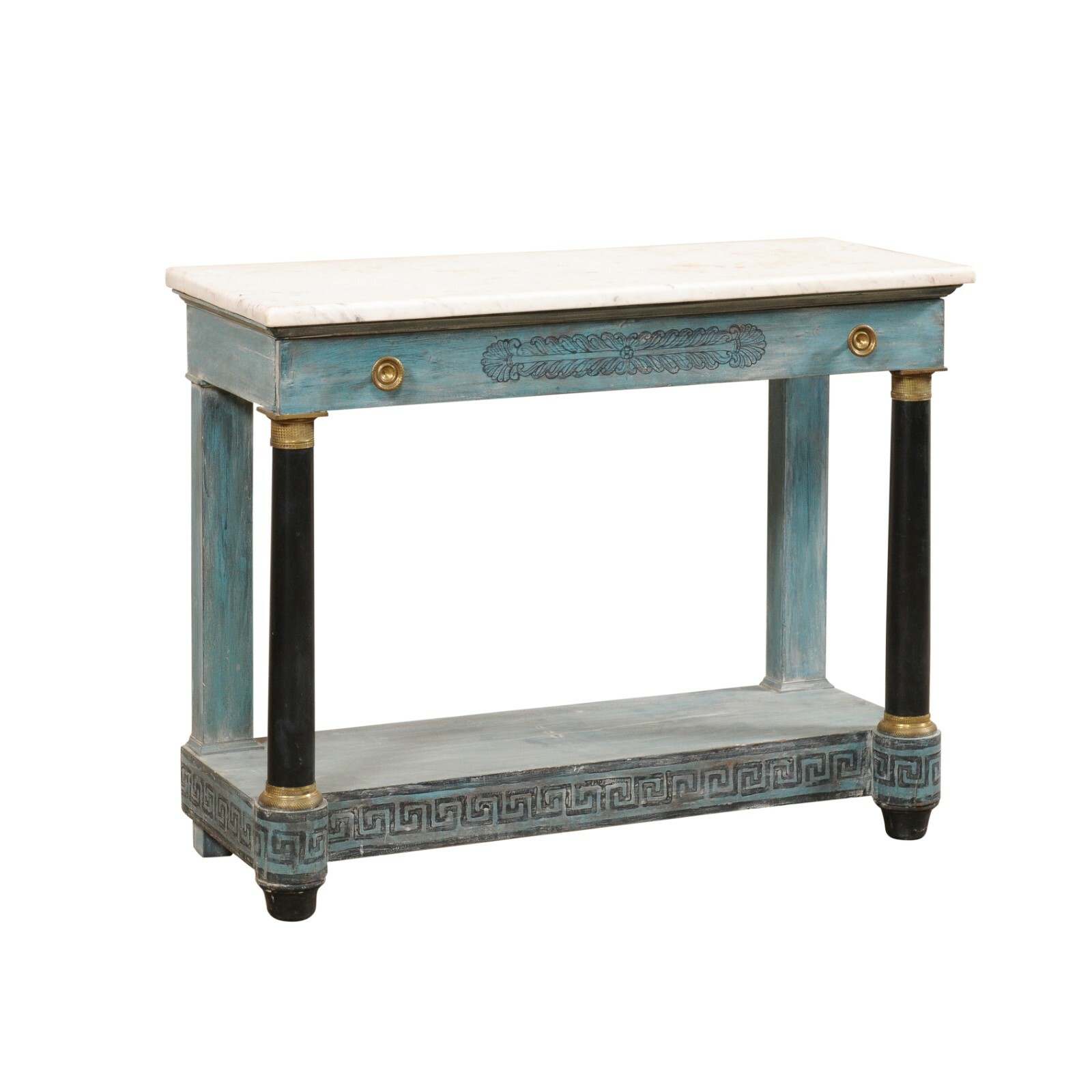 French Antique Console with Greek Key Motif