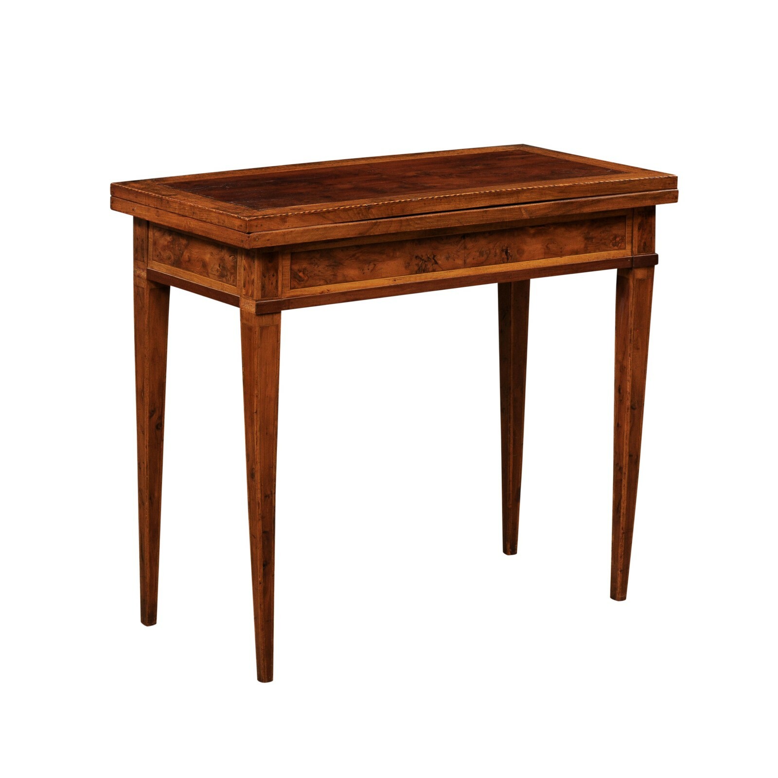 French Petite-Size Flip Top Table, 19th C.