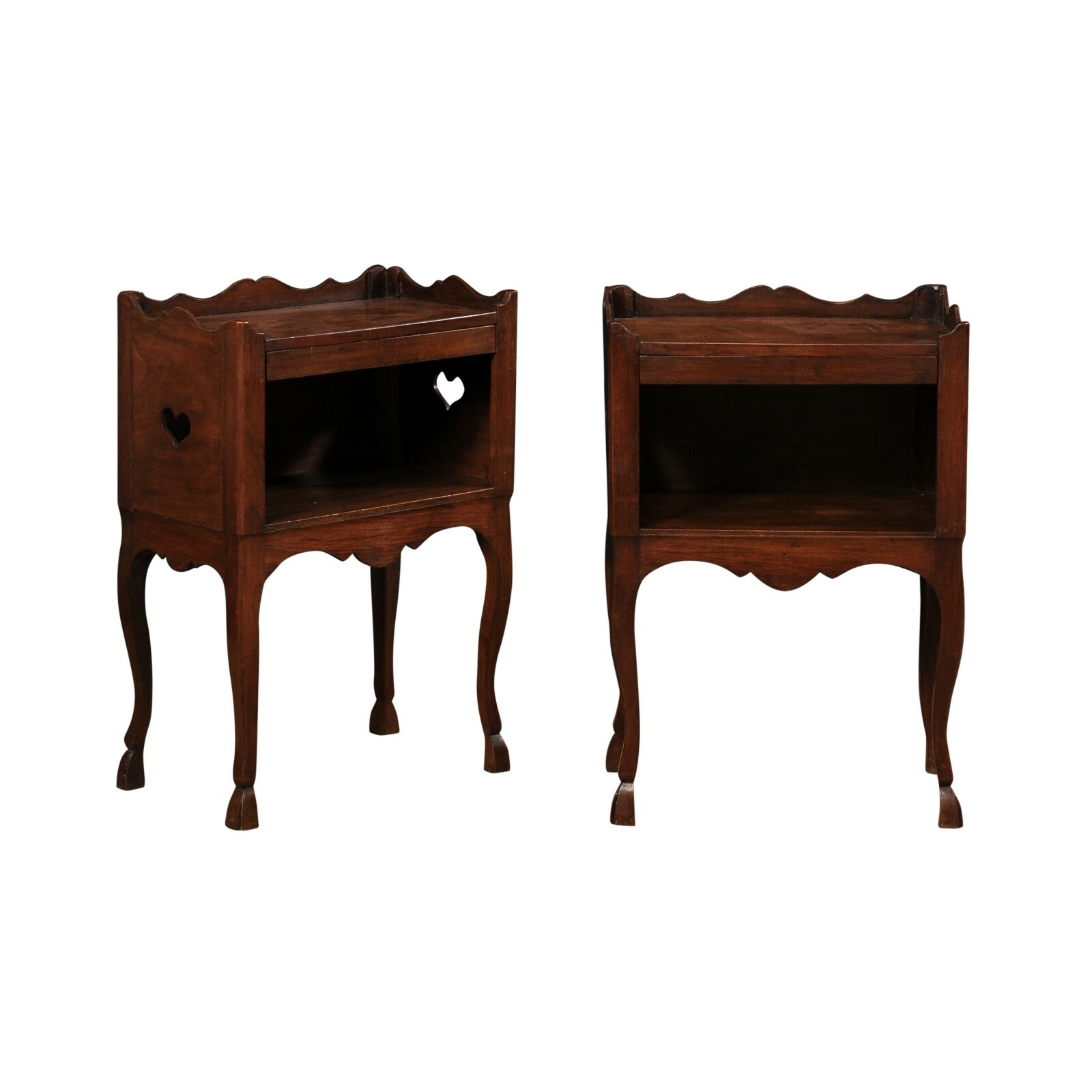 French Antique End Tables w/Fabulous Feet