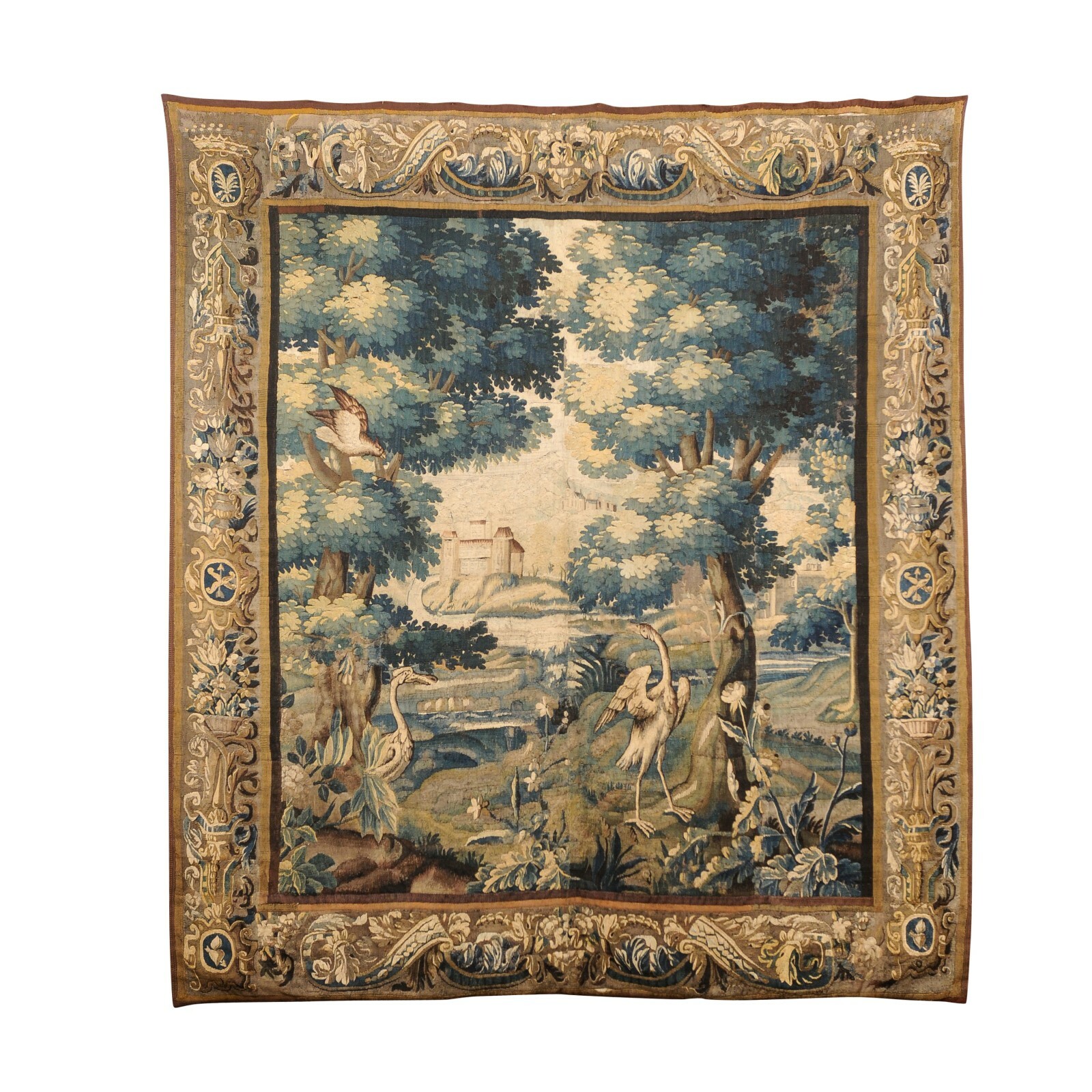 18th C. Large-Size Flemish Verdure Tapestry