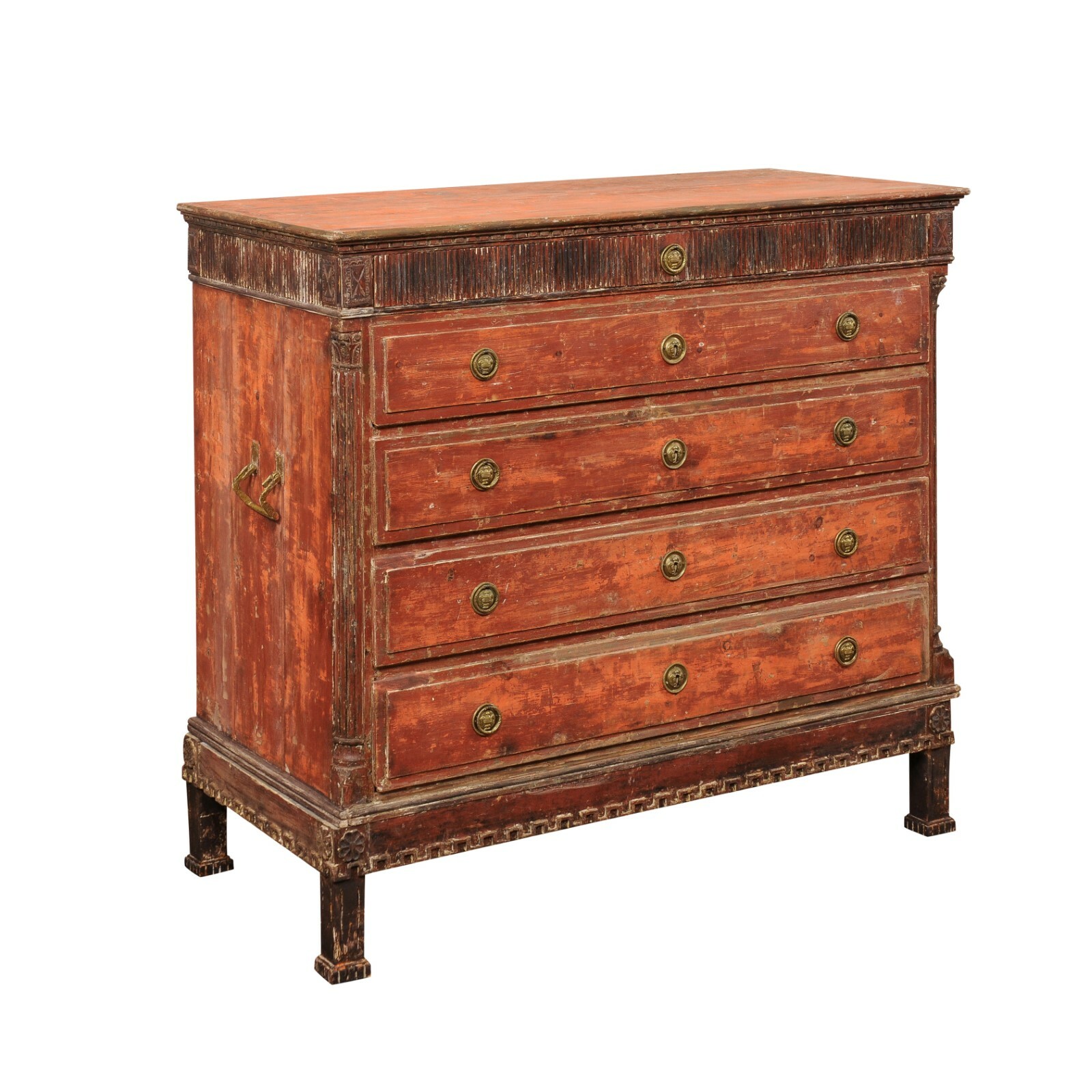 Swedish Gustavian Period Carved Wood Chest