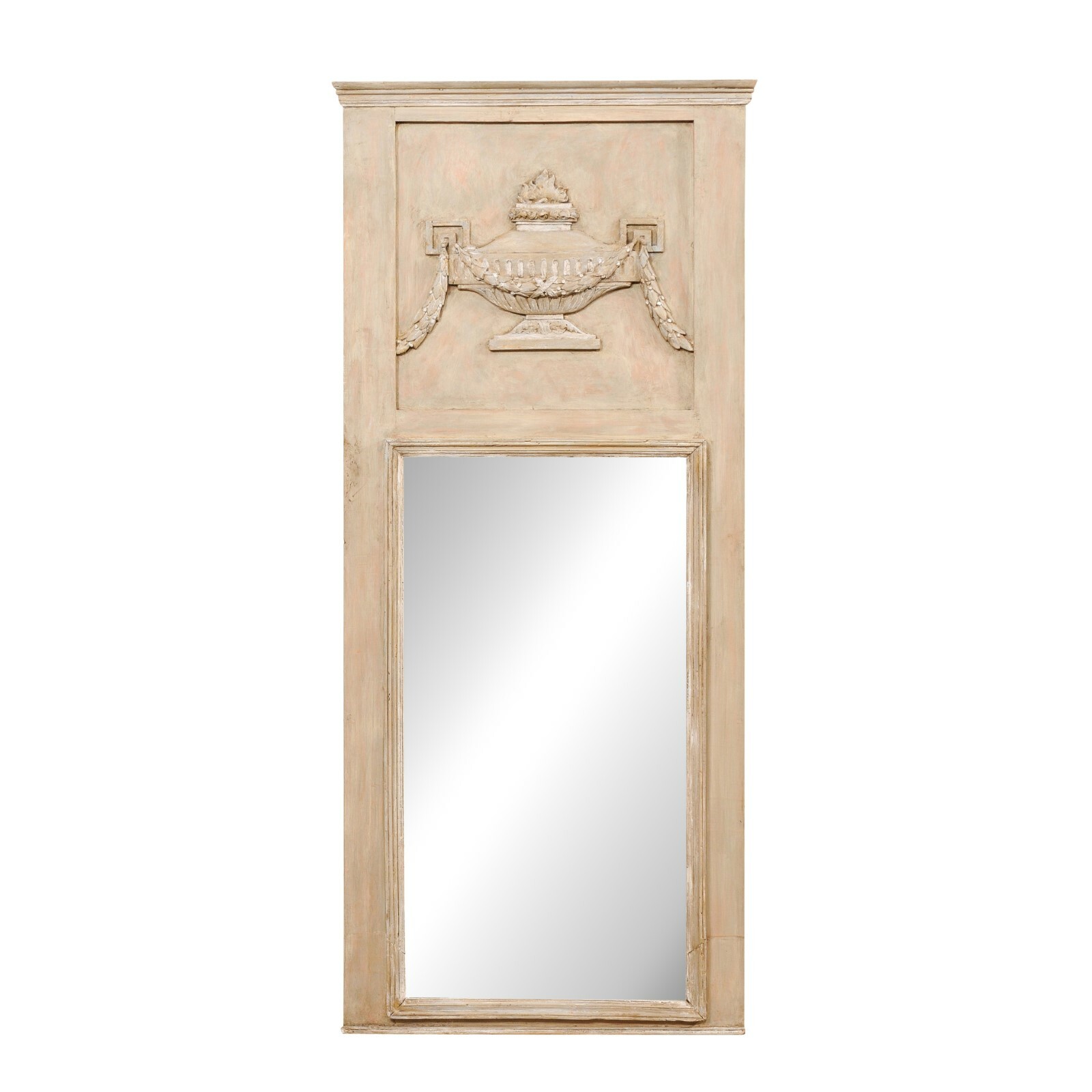 French Neoclassic Trumeau Mirror, 19th C.