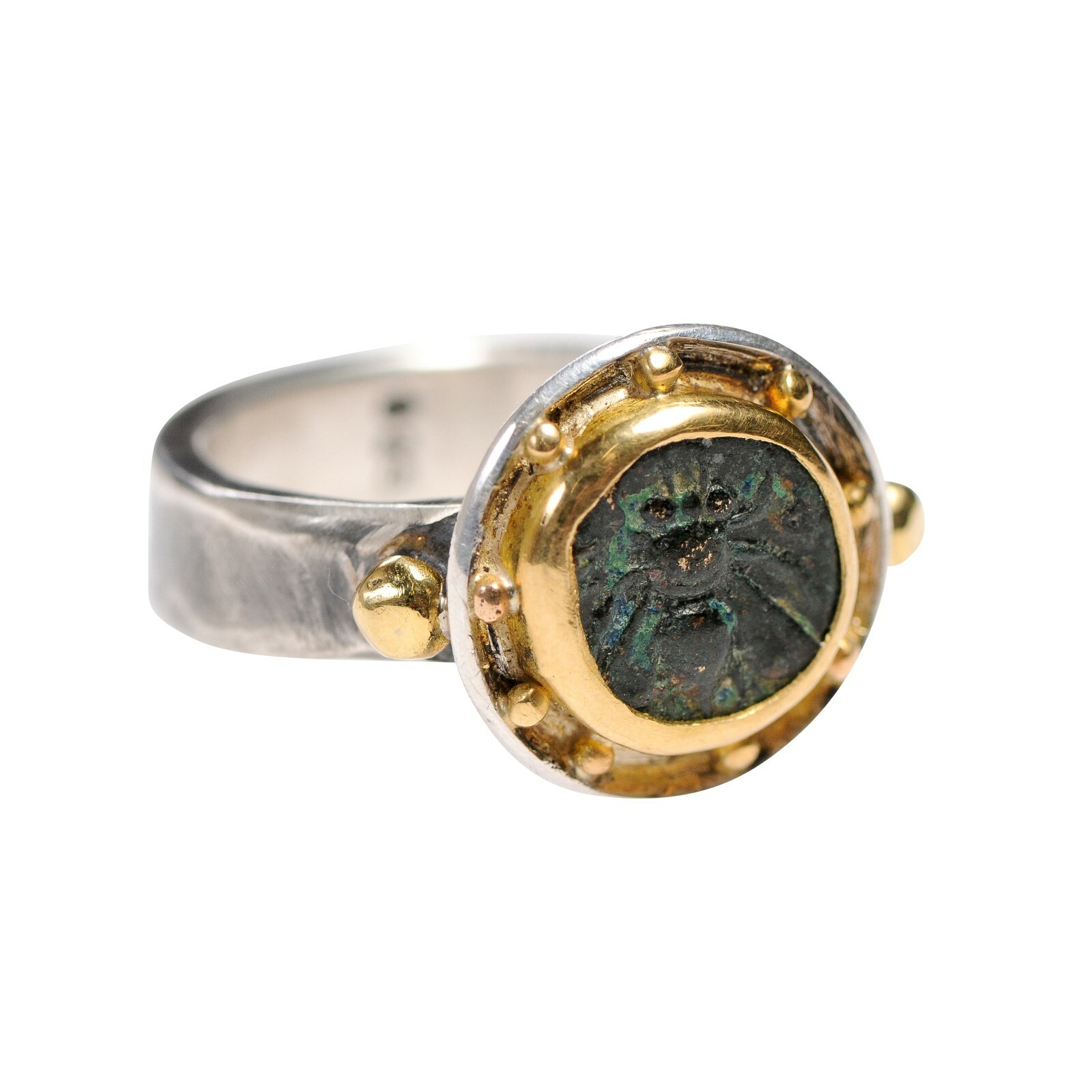 Ancient Bronze Ephesus Bee Coin Ring-Size 9
