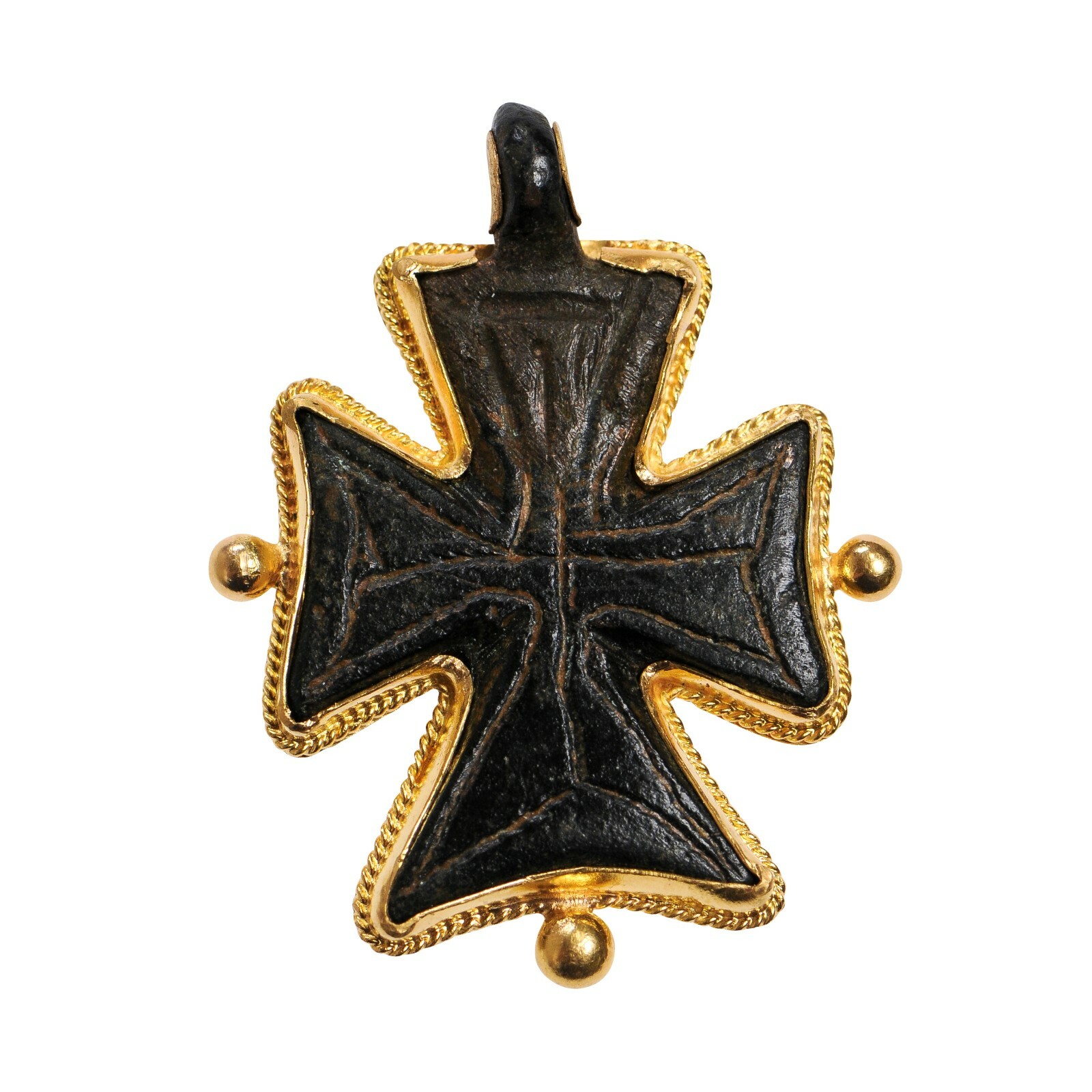 Byzantine Cross Pendant in Gold
