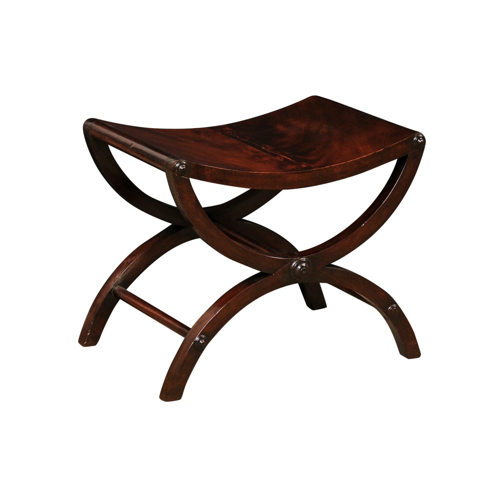 19th C. English Mahogany Curule Stool