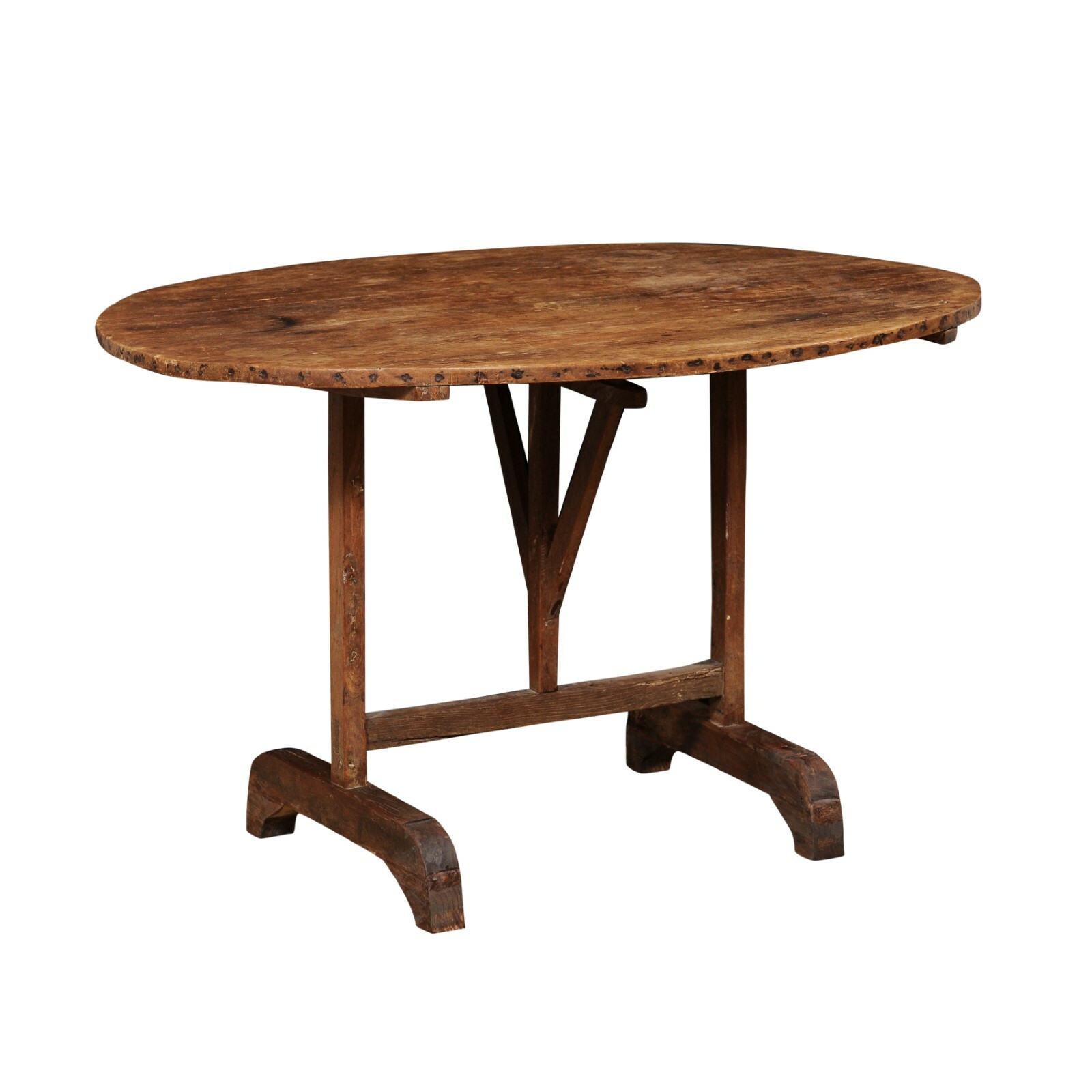 French Vitner's Oval Wine Table, 19th C.