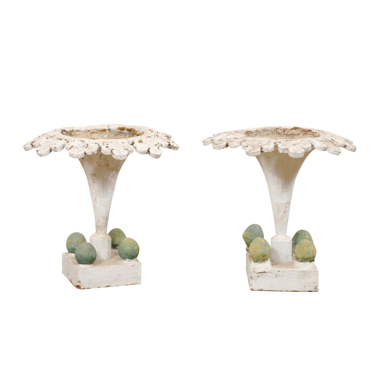 Pair Whimsical French Garden Planters