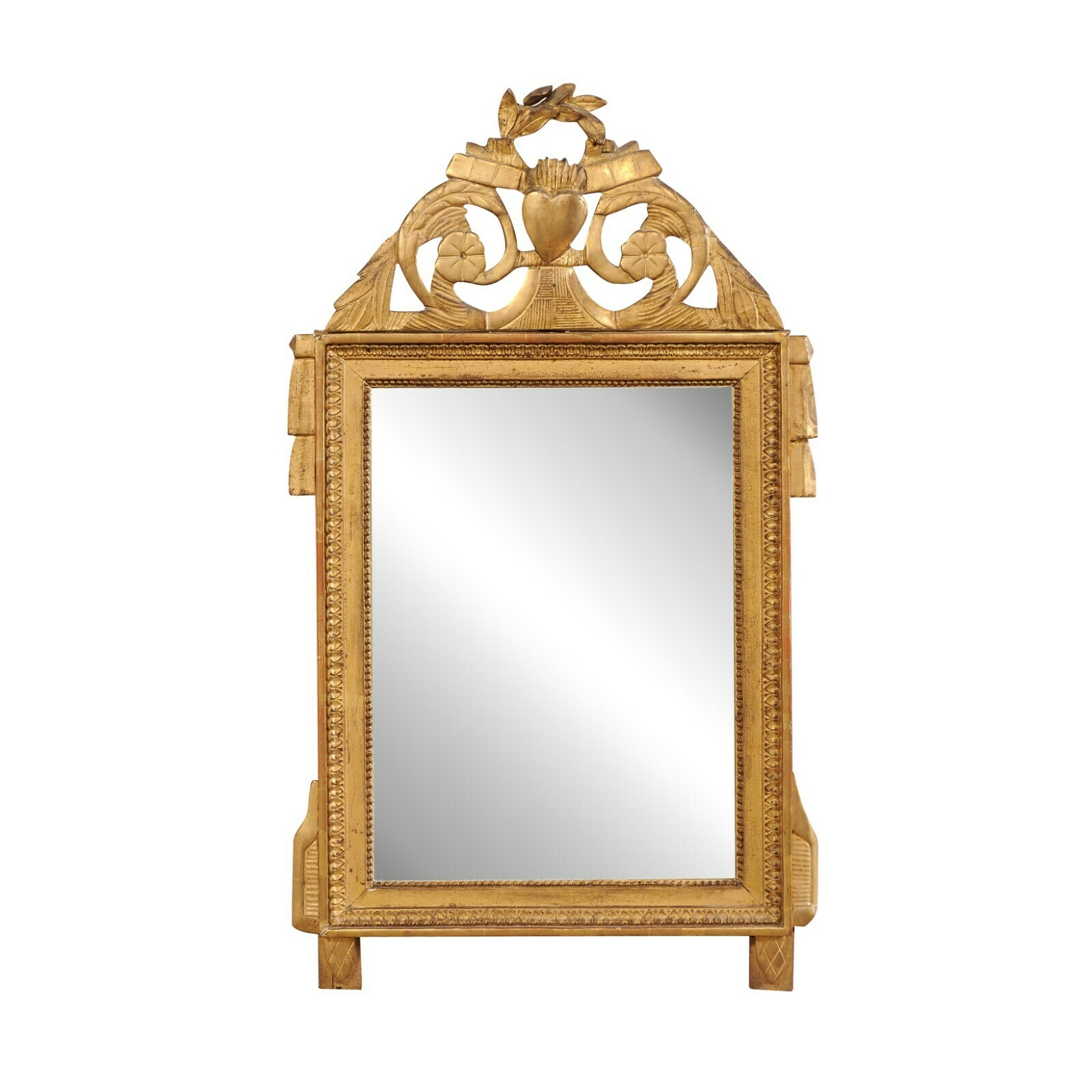 French 19th C. Mirror w/Exaggerated Crest