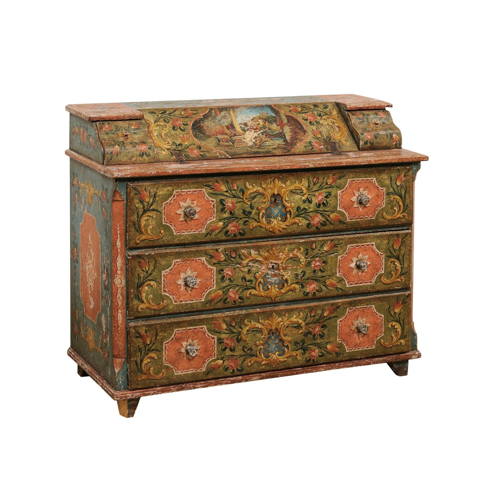 19th C. Butler's Chest w/Fabulous Paint