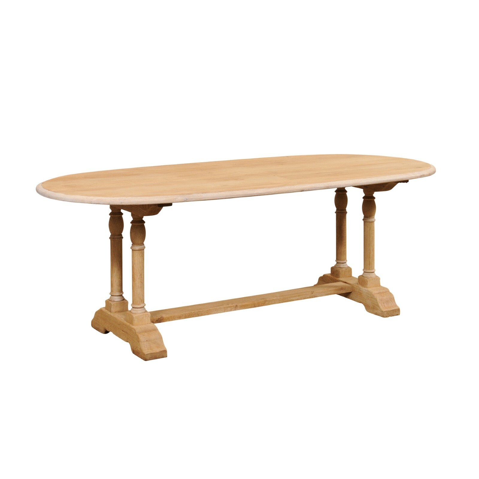 Oval Shaped Trestle Dining Table, France